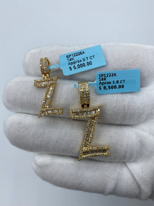 14K Z Baguette Initial