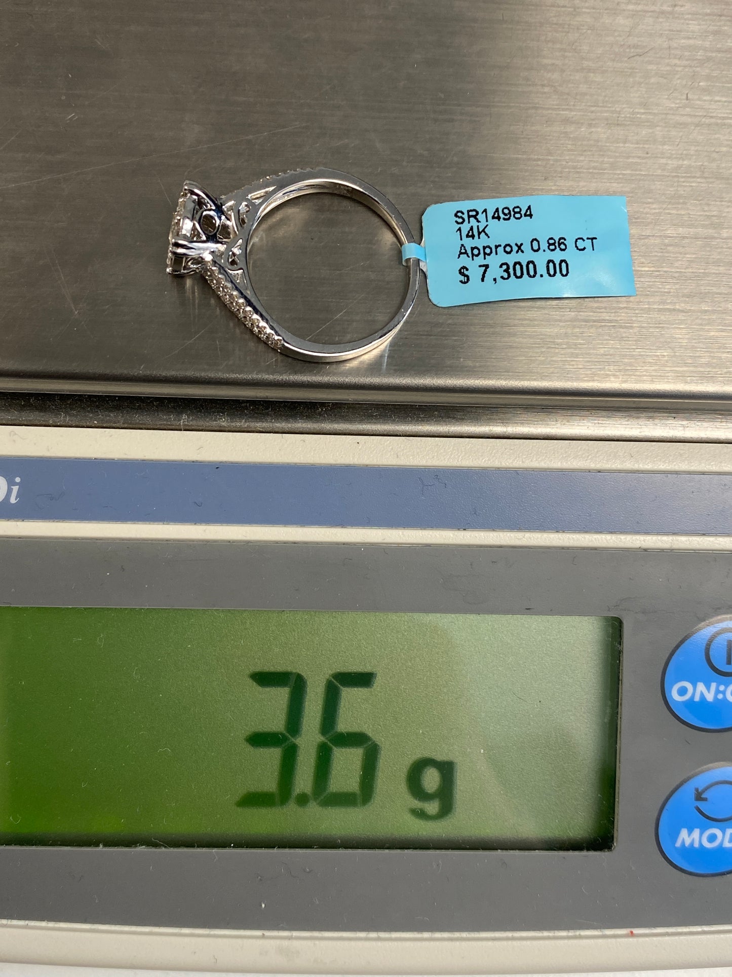 Square Flower Engagement Ring