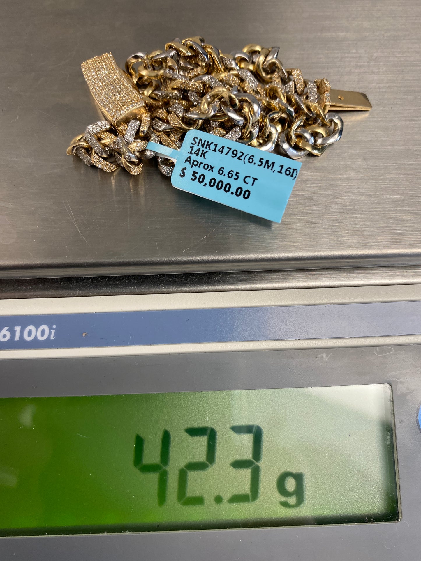 14K Cuban Chain 6.5mm, 16in