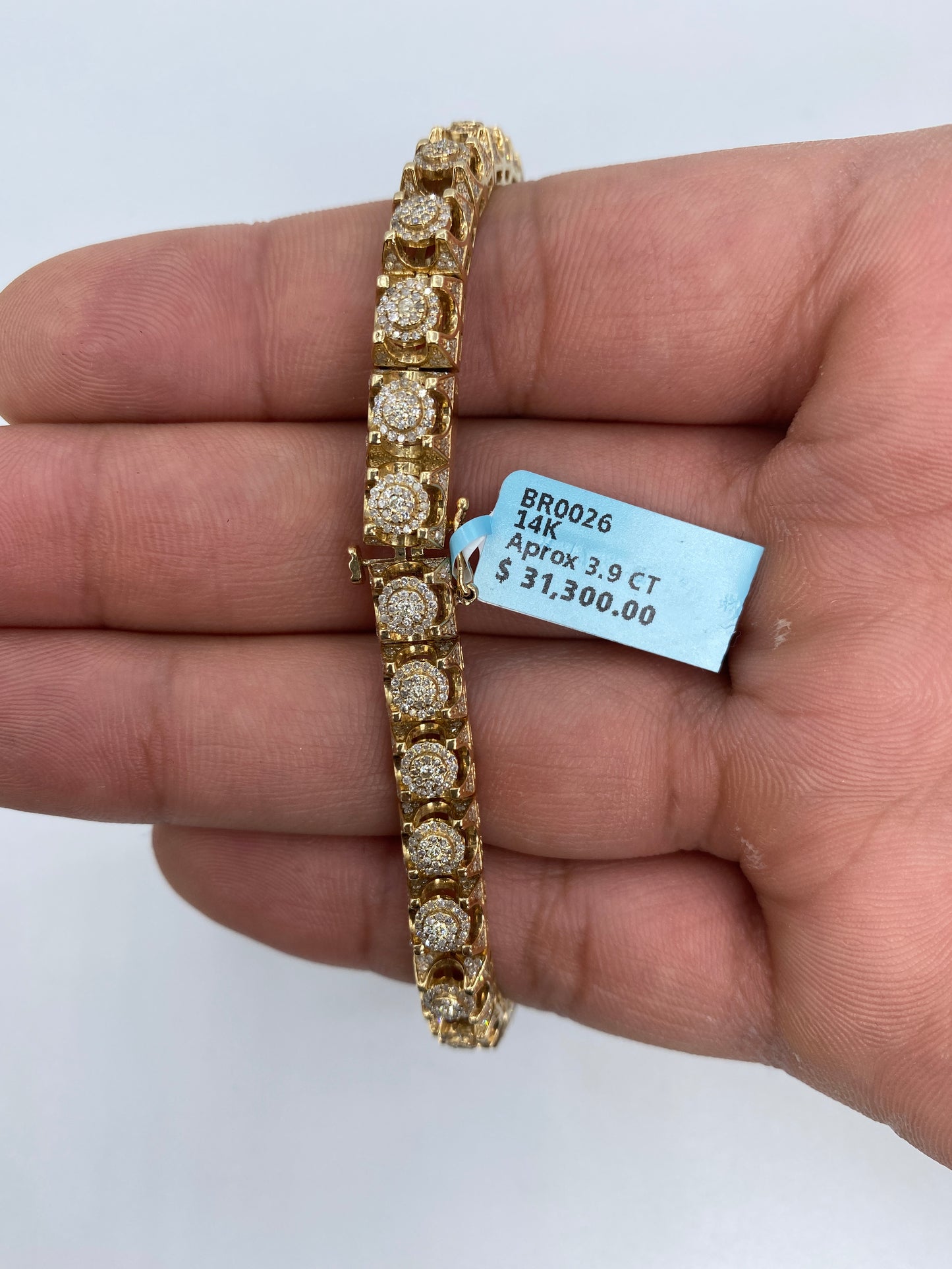 14K Tennis Castle Bracelet 6.5mm, 8in