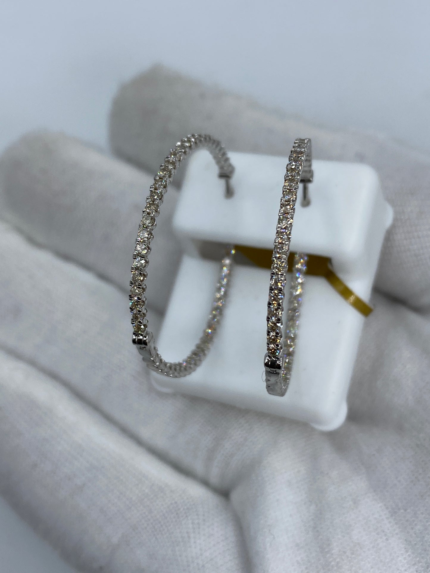 10K Large Circle Hoop Earrings