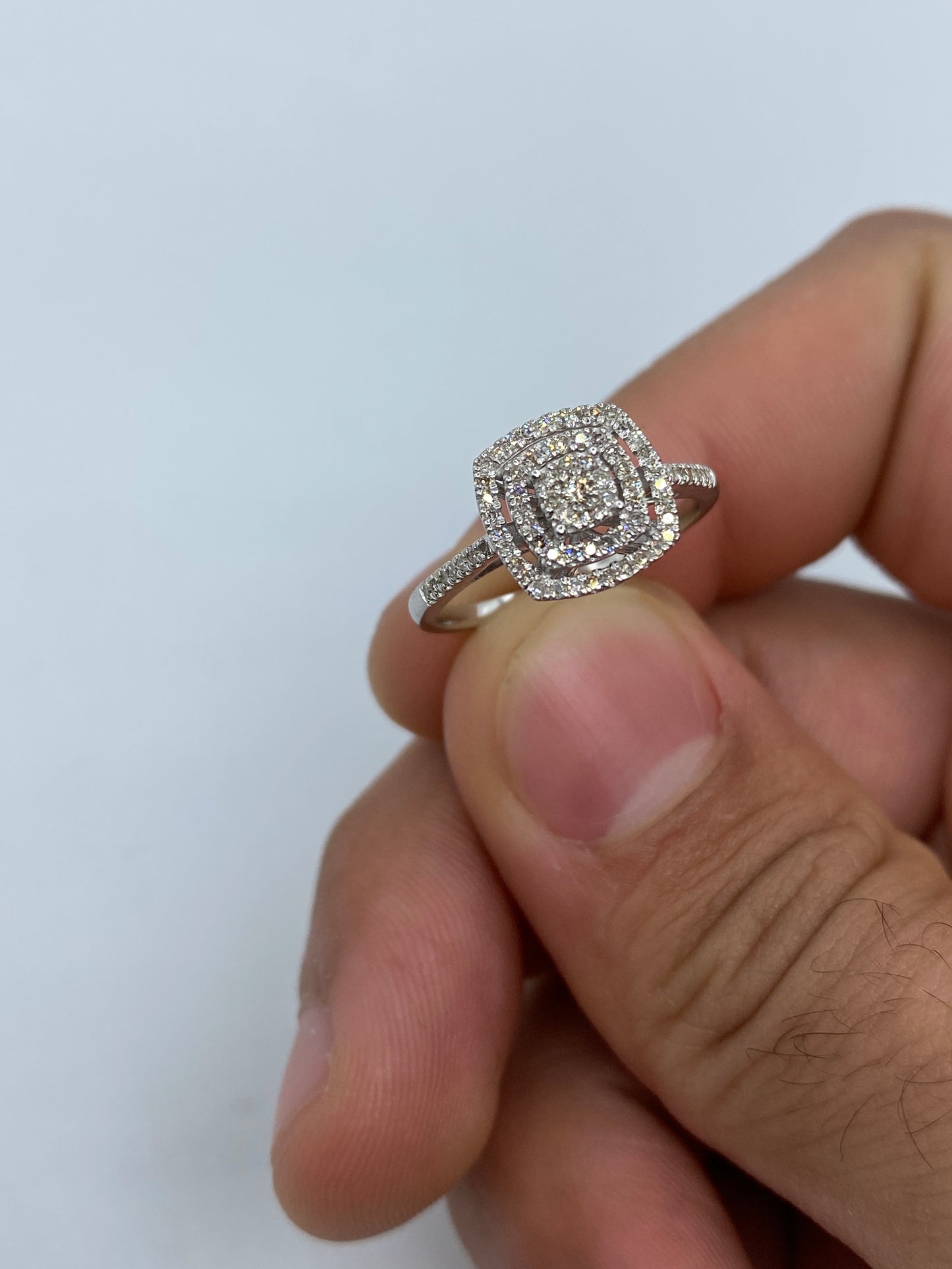Square Gap Engagement Ring