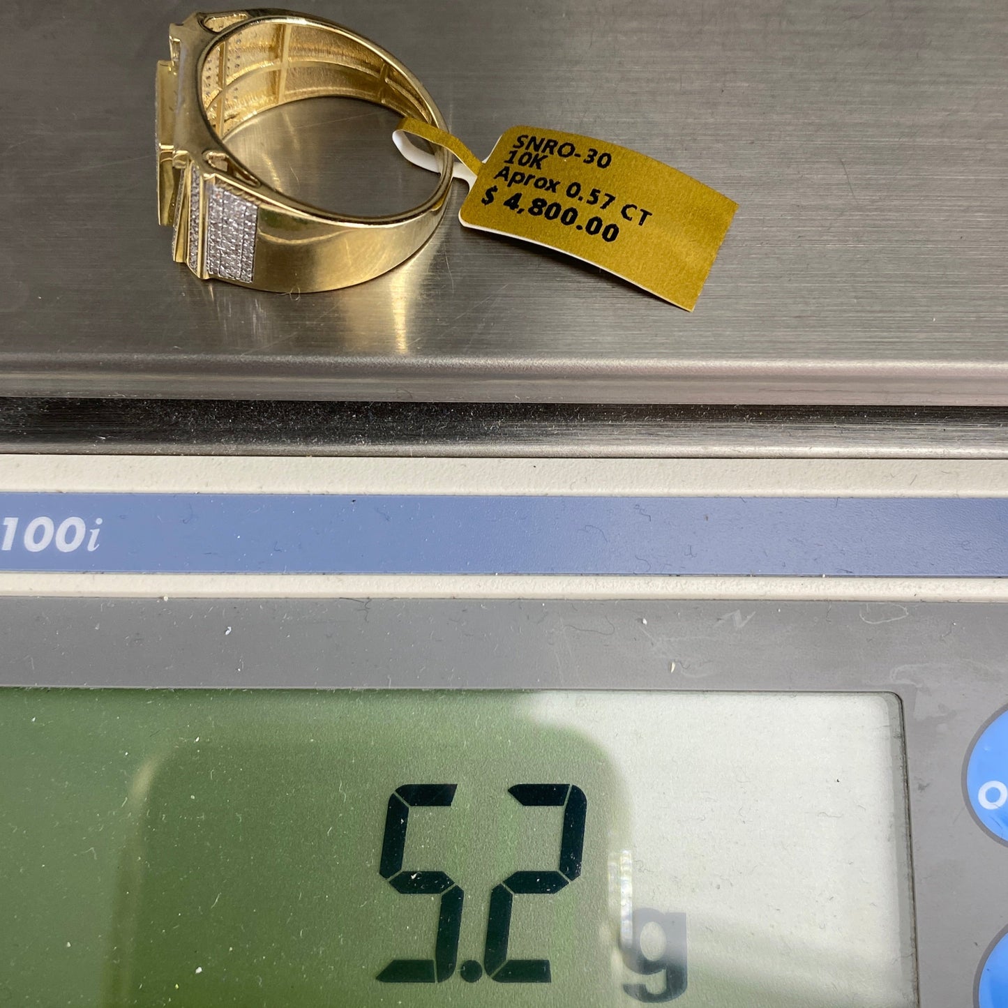 10K Square Jigsaw Diamond Ring