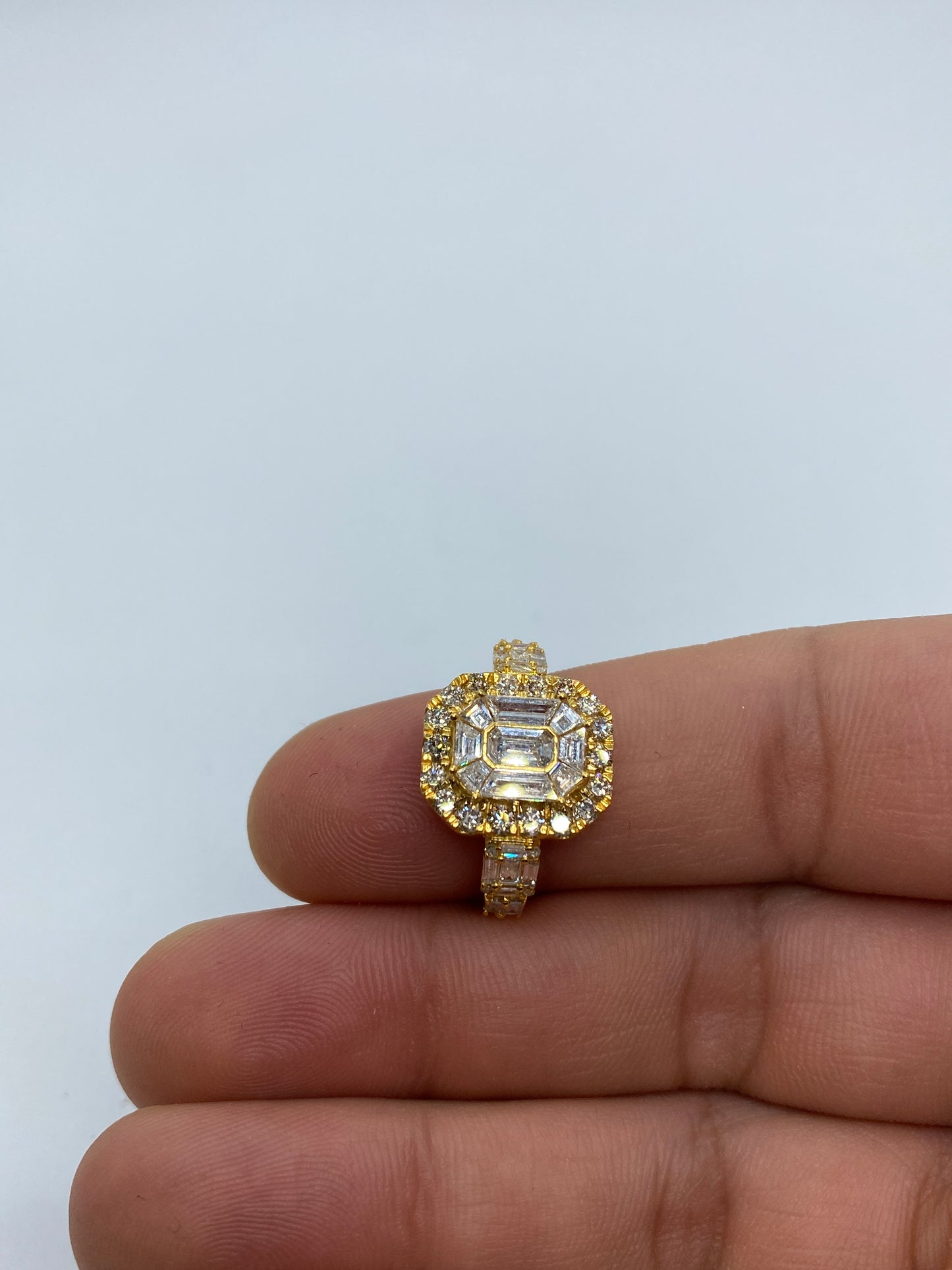 Rectangle Baguette Engagement Ring