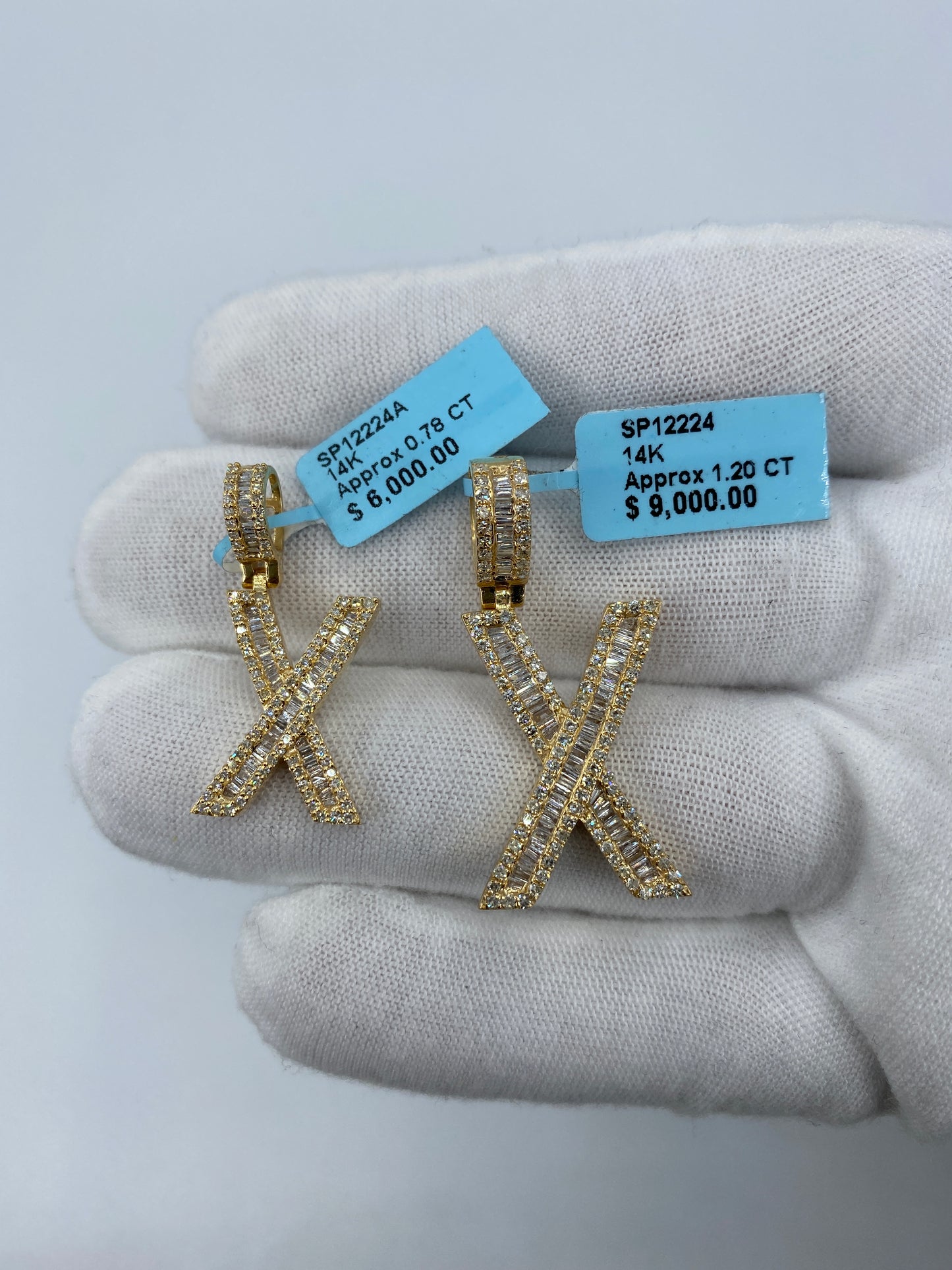 14K X Baguette Initial