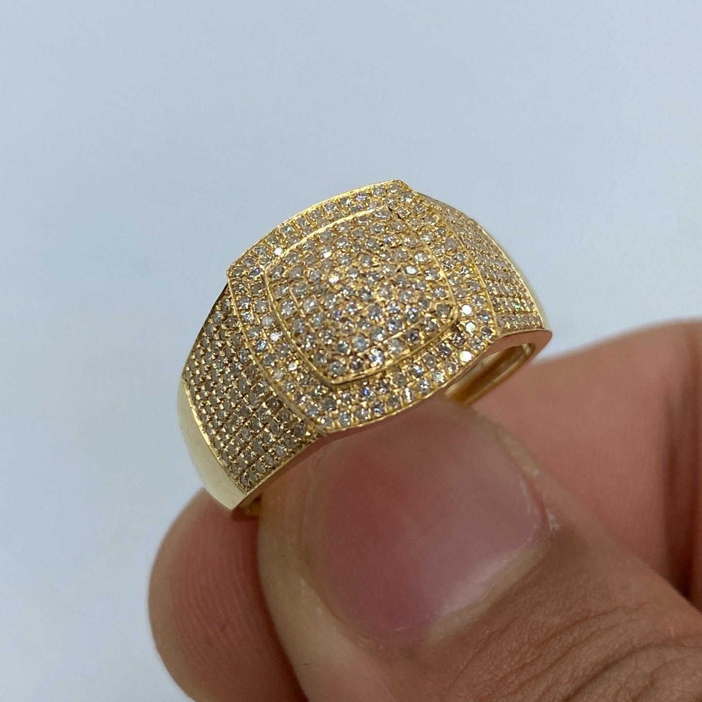 10K Square Pandora Diamond Ring