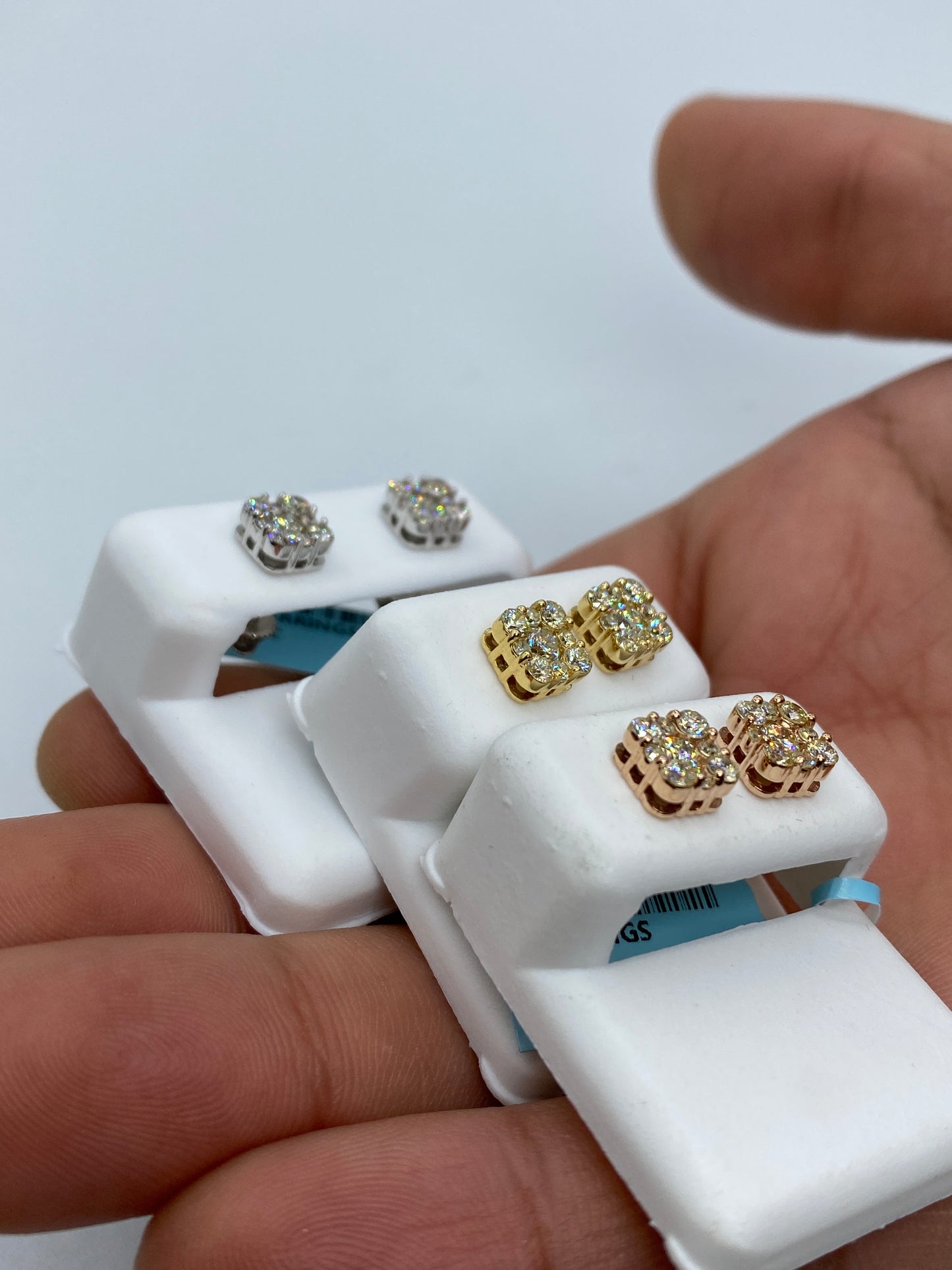 Square Stud Earrings Size #3