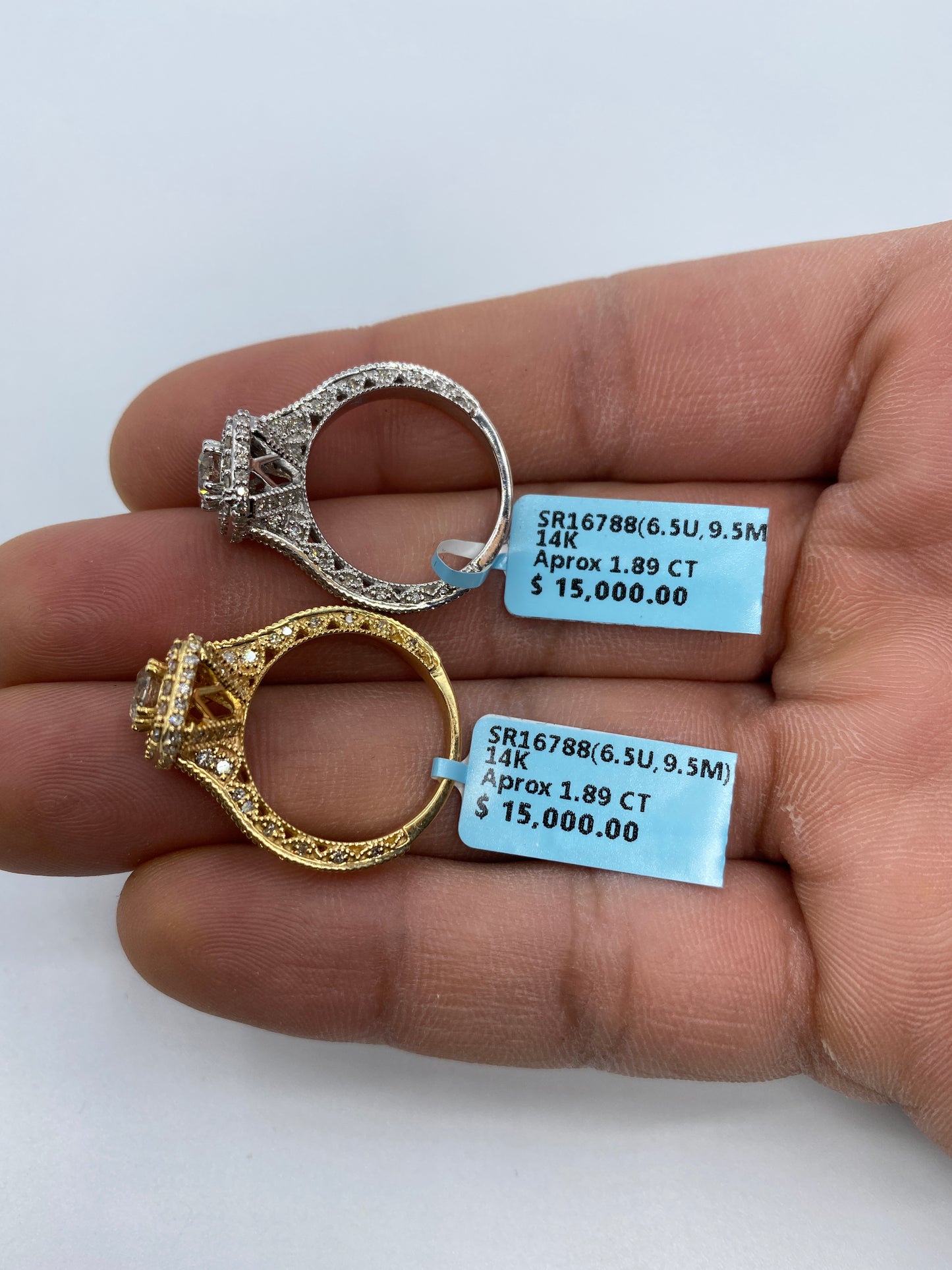 Large Center Stone Square Engagement Ring