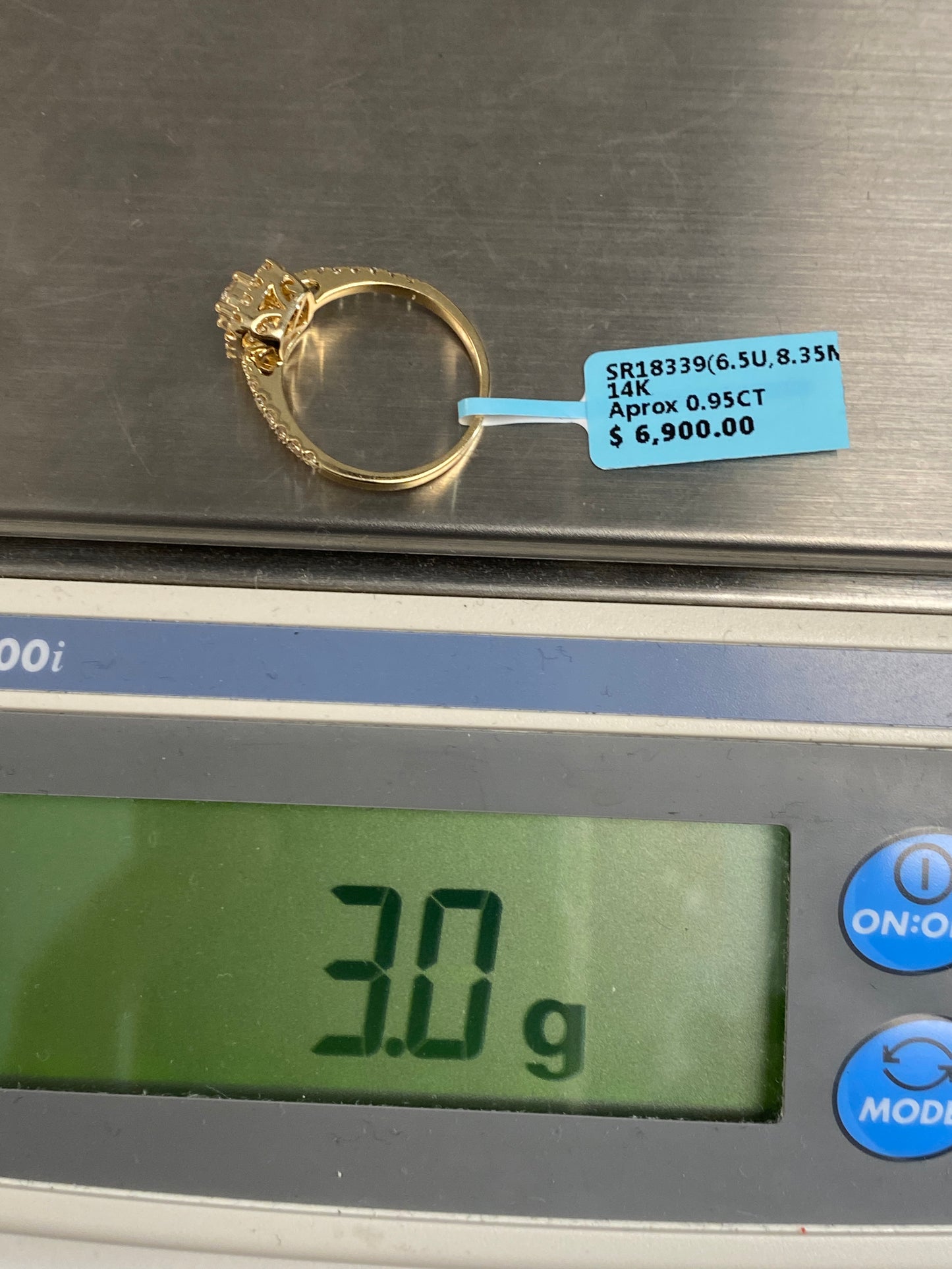 Square Large Center Stone Engagement Ring