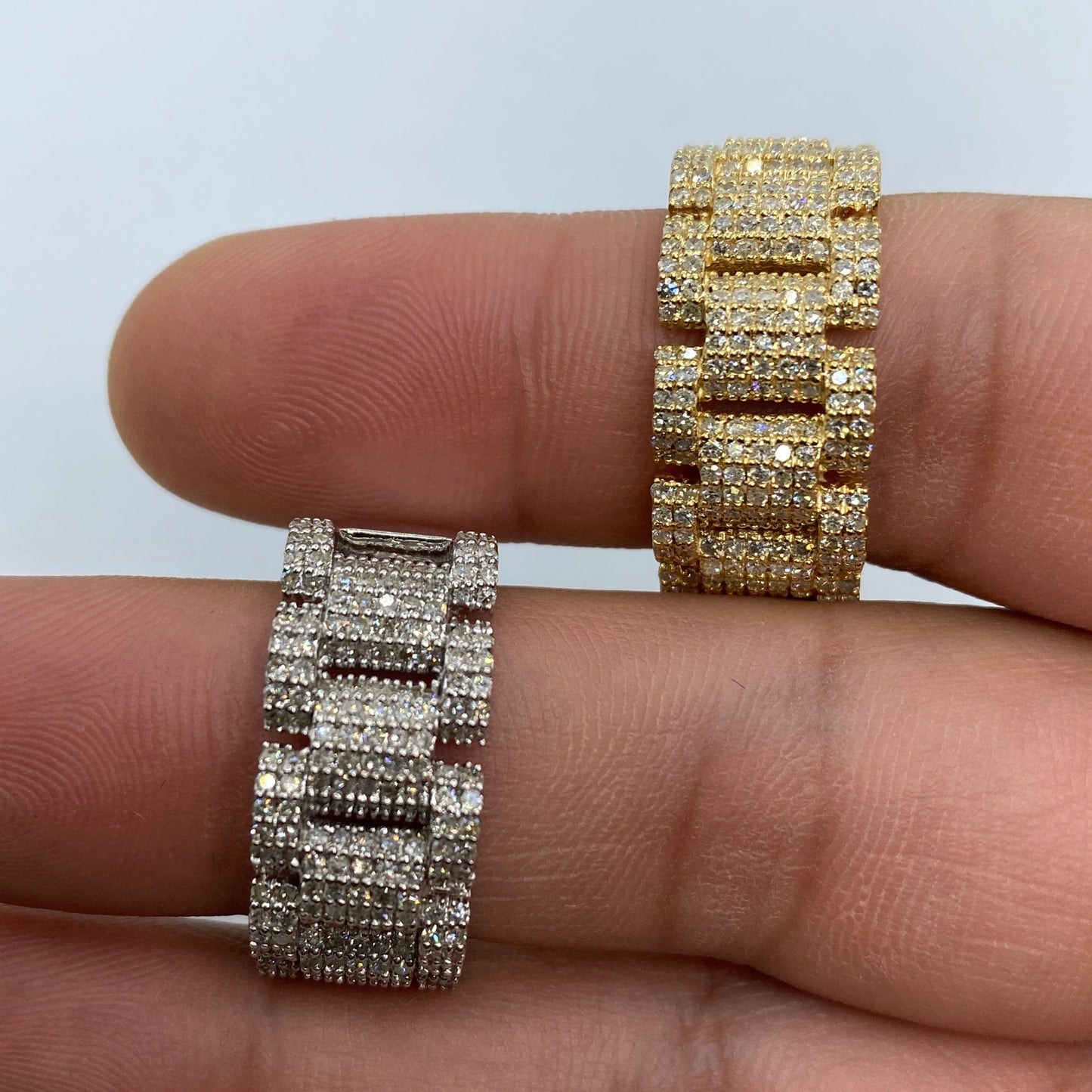 10K Watch Band Diamond Ring