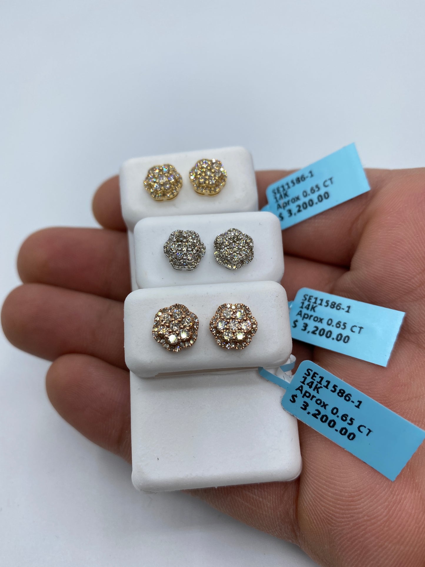 3D Flower Earrings Small