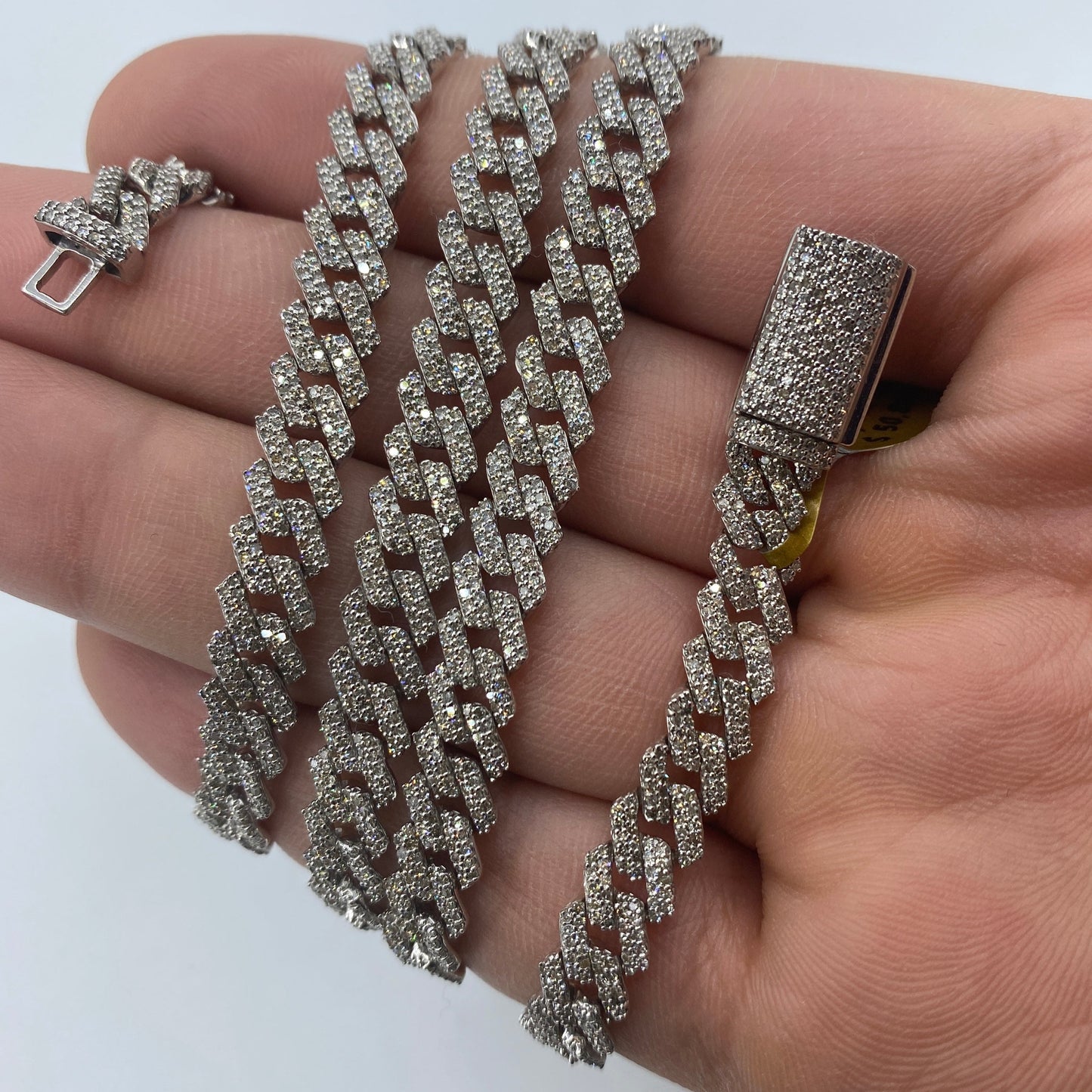 10K 6.5MM Cuban Link Diamond Chain 24"