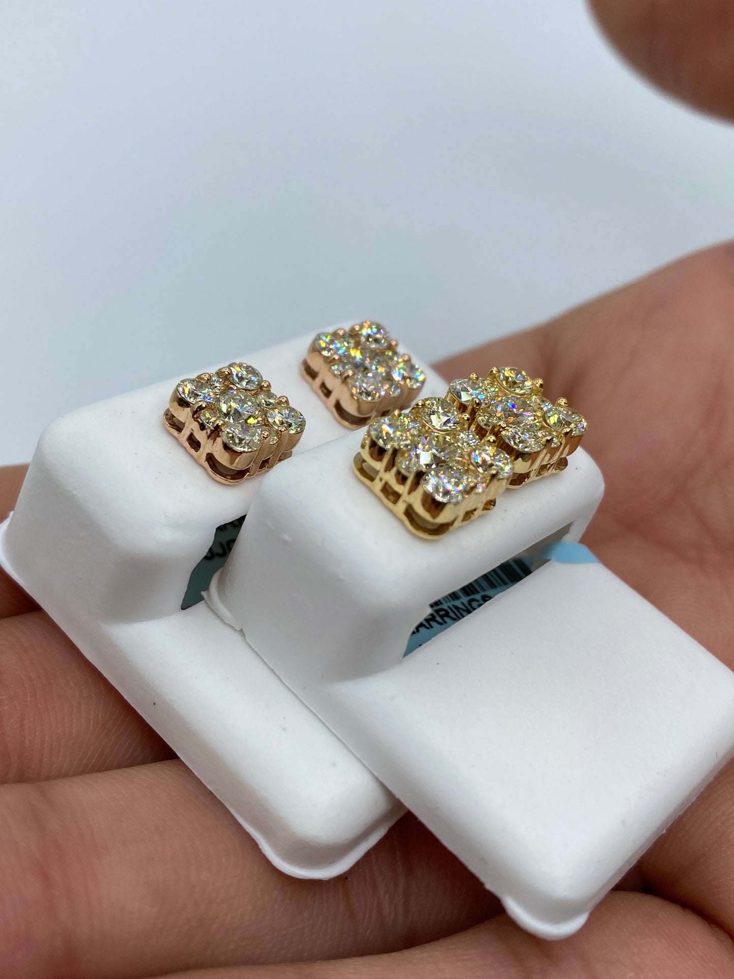 Square Stud Earrings Size #6