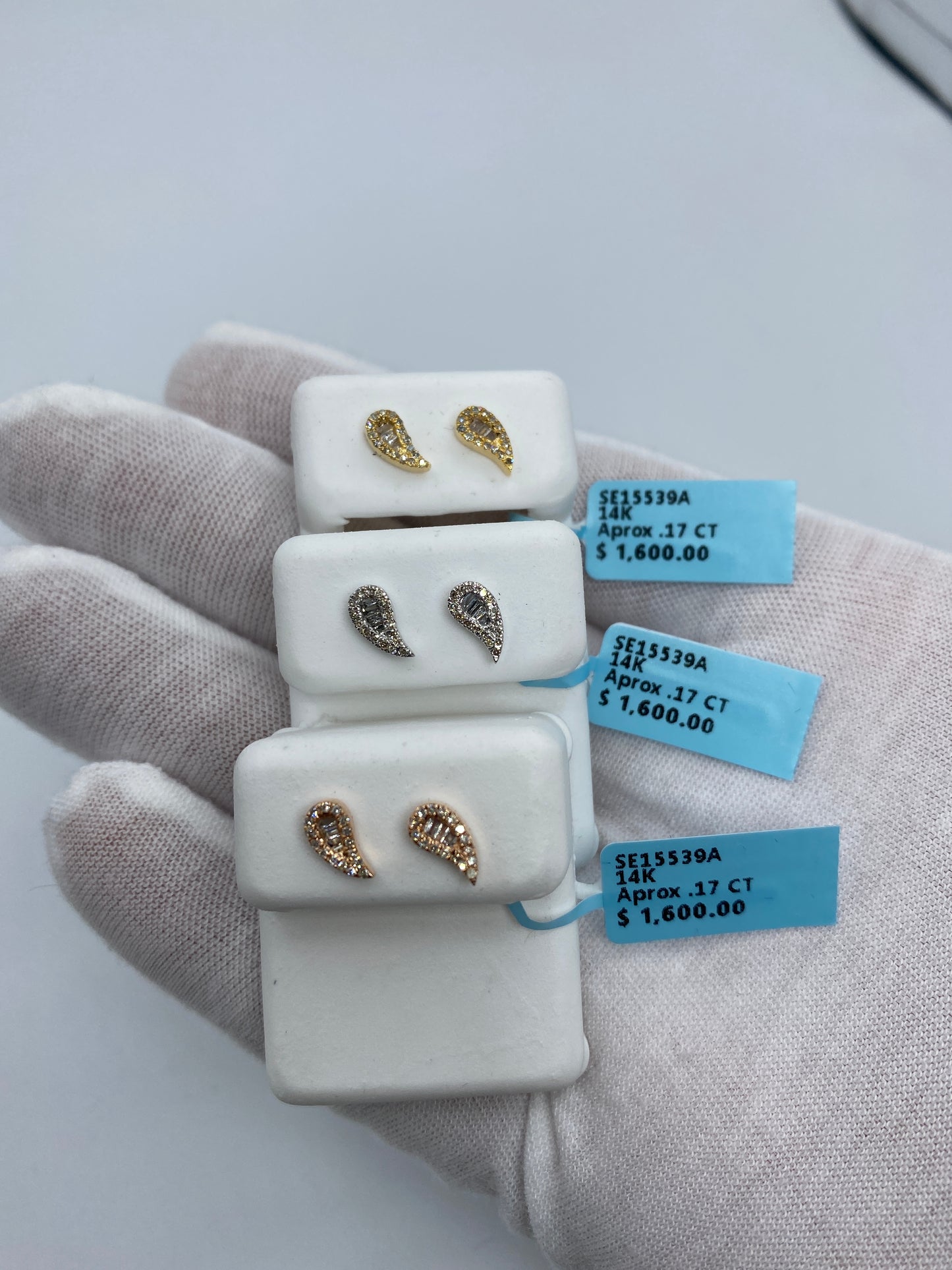 Tear Baguette Earrings