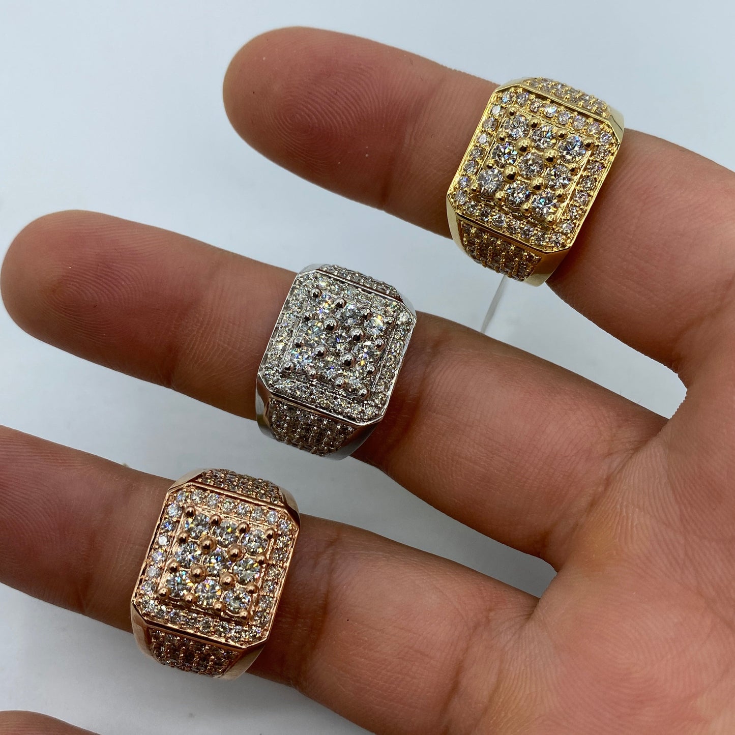 10K Square Divine Diamond Ring