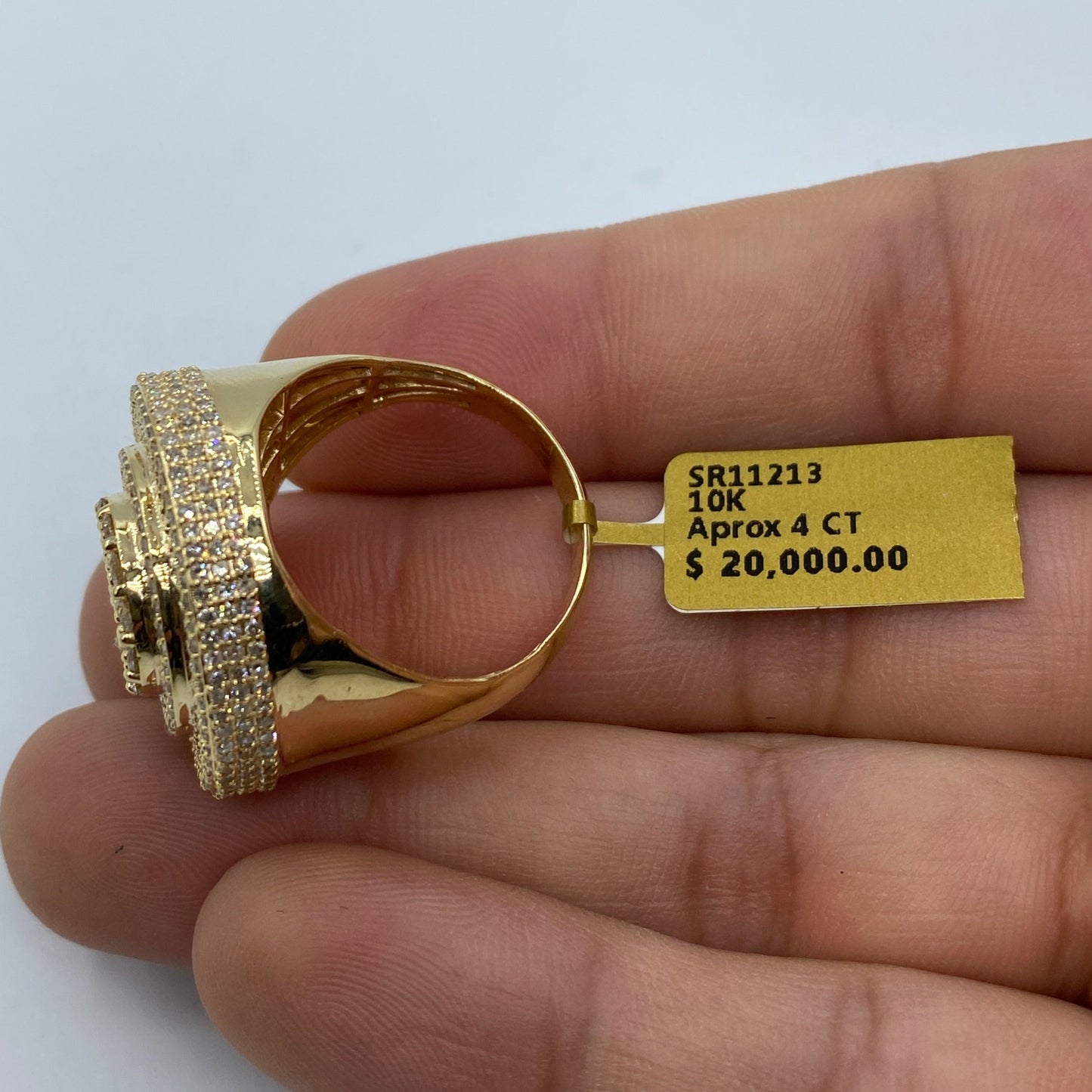 10K Circle Zeus Diamond Ring Size #1