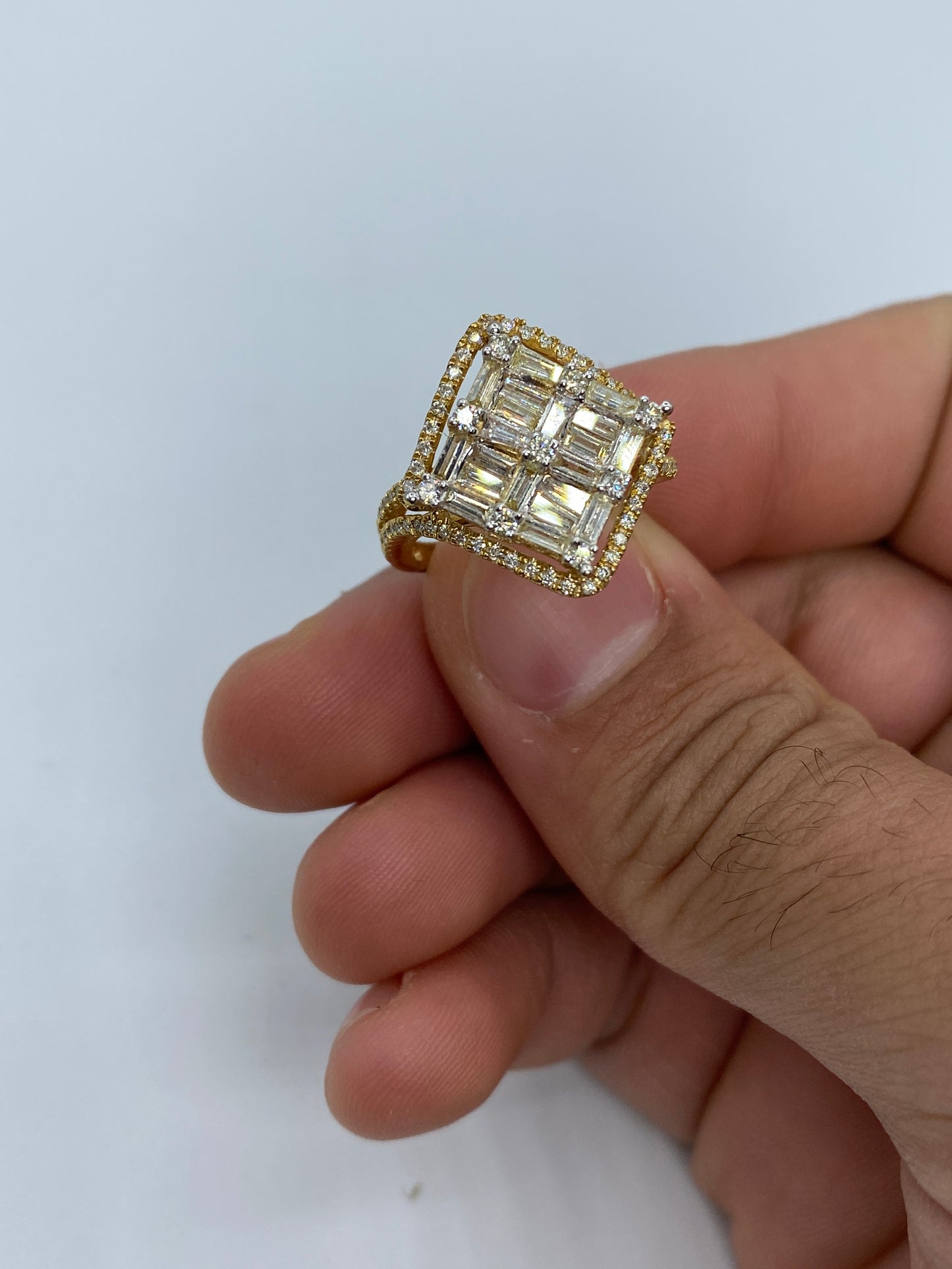 Large Diamond Baguette Ladies Ring