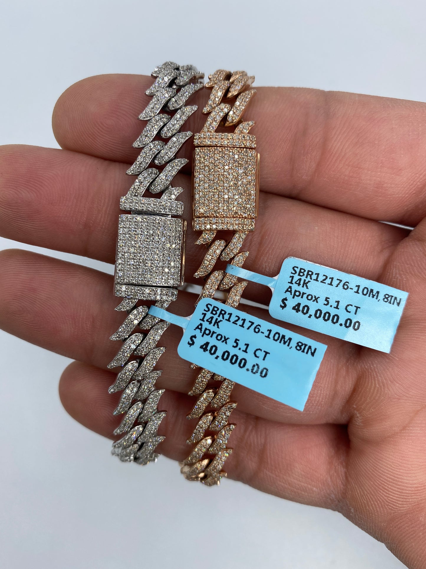 14K Cuban Thorn Bracelet 10mm, 8in