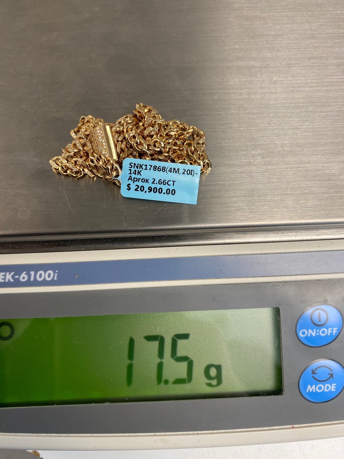 14K Cuban Chain 4mm, 20in