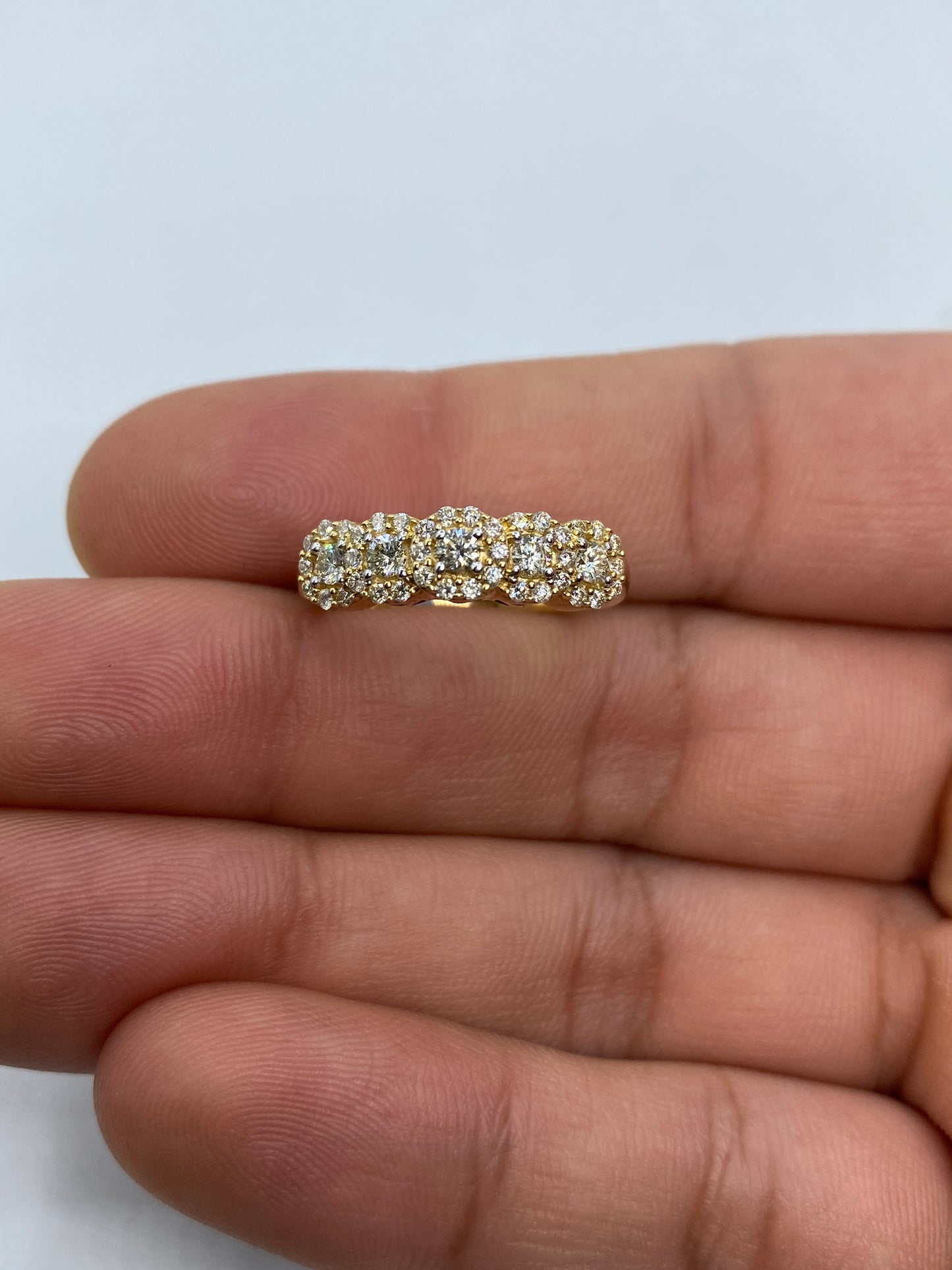 5 Flower Engagement Ring