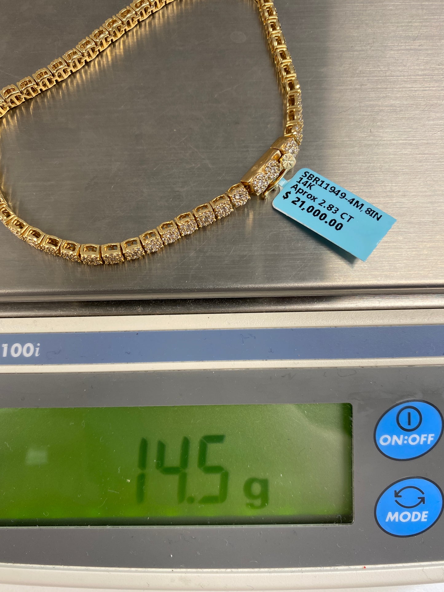 14K Tennis Bracelet 4mm