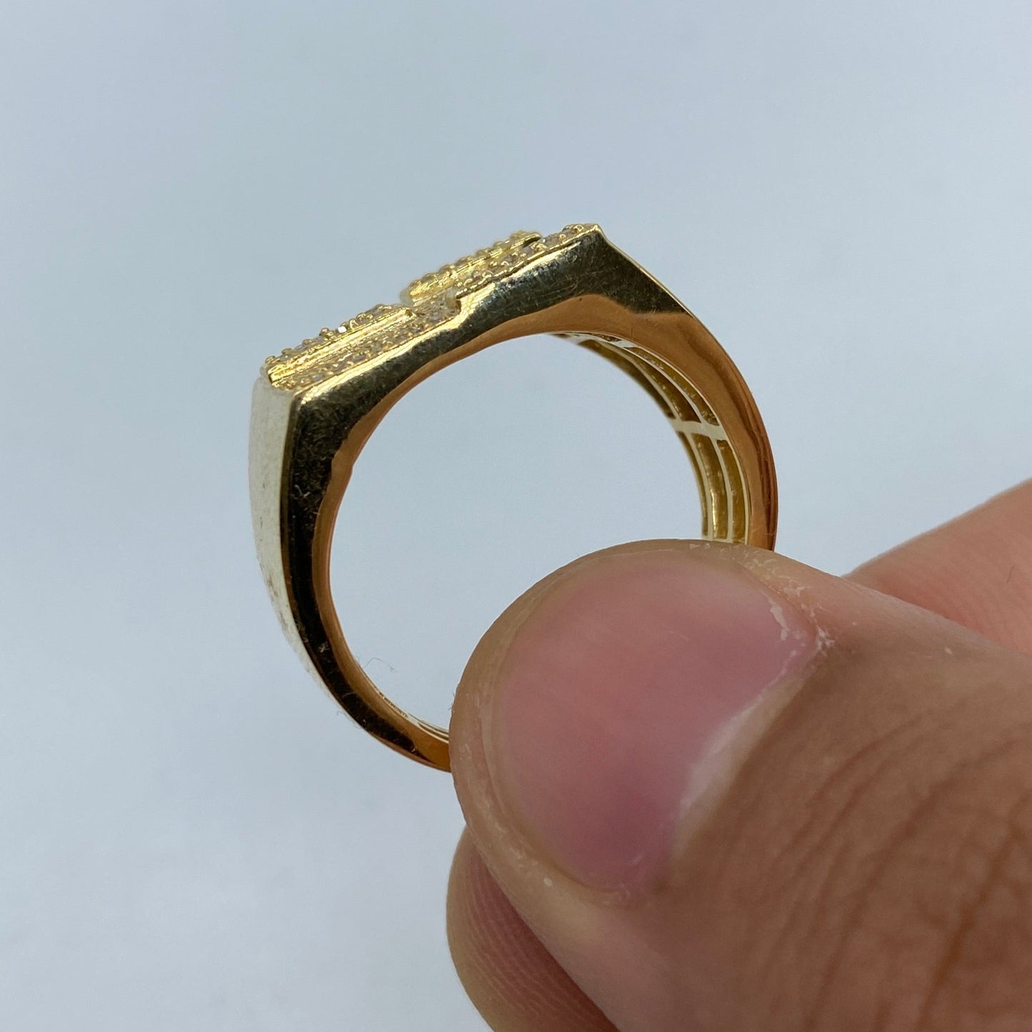 10K Rectangle Tetris Diamond Ring