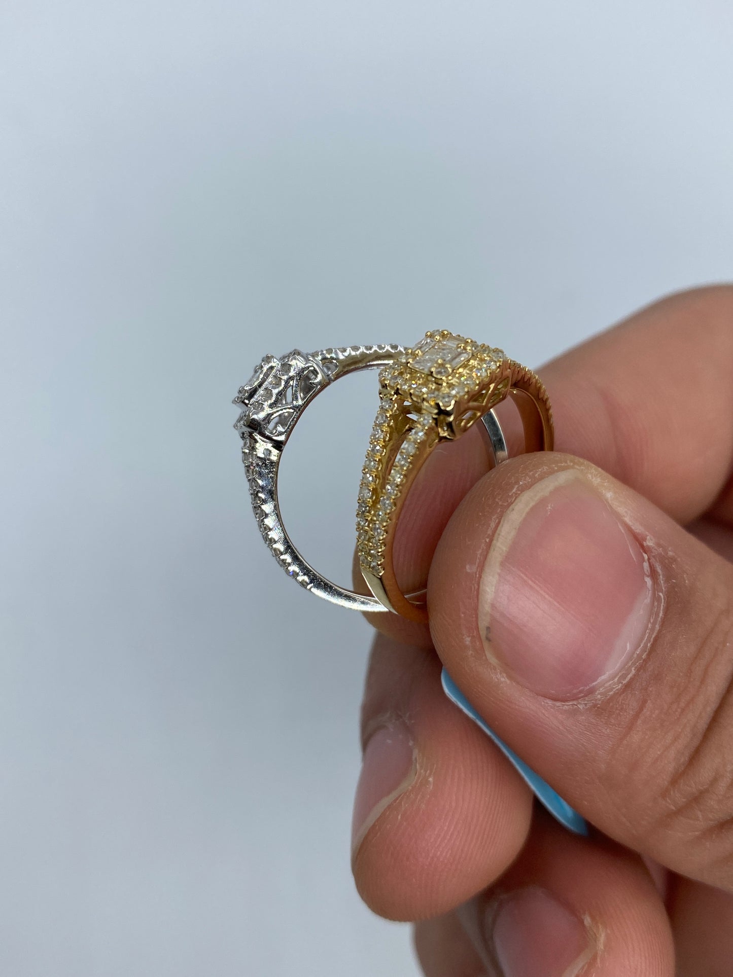 Square Baguette Engagement Ring