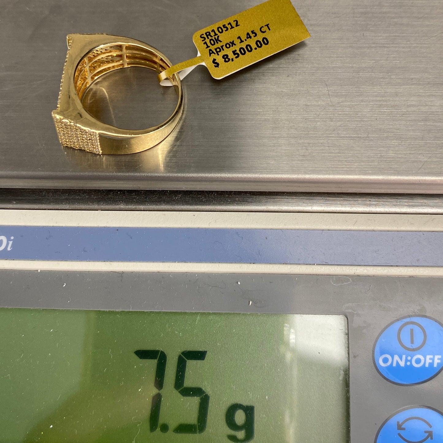 10K Rectangle Olympian Diamond Ring