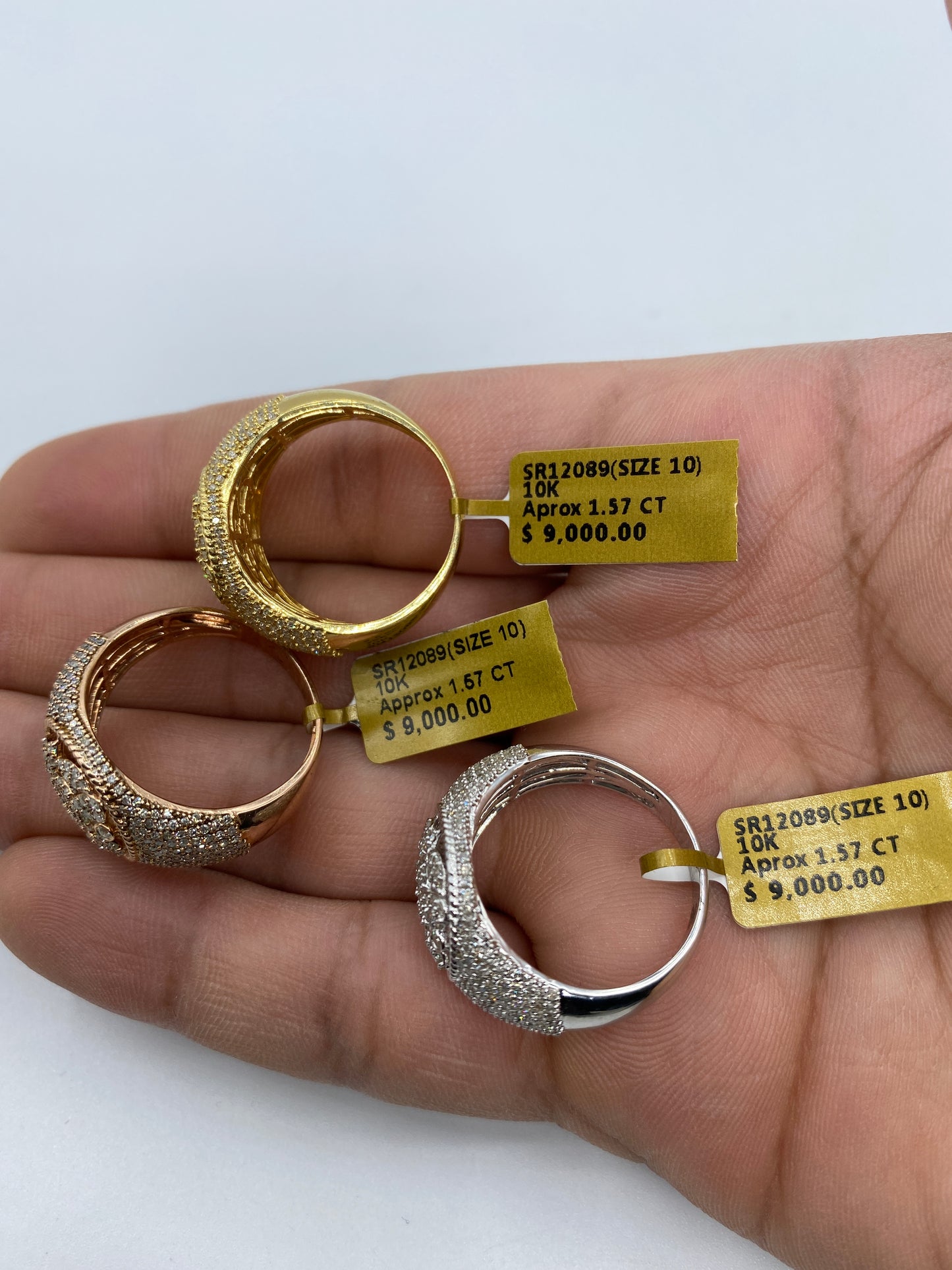 10K Floral Round Ring