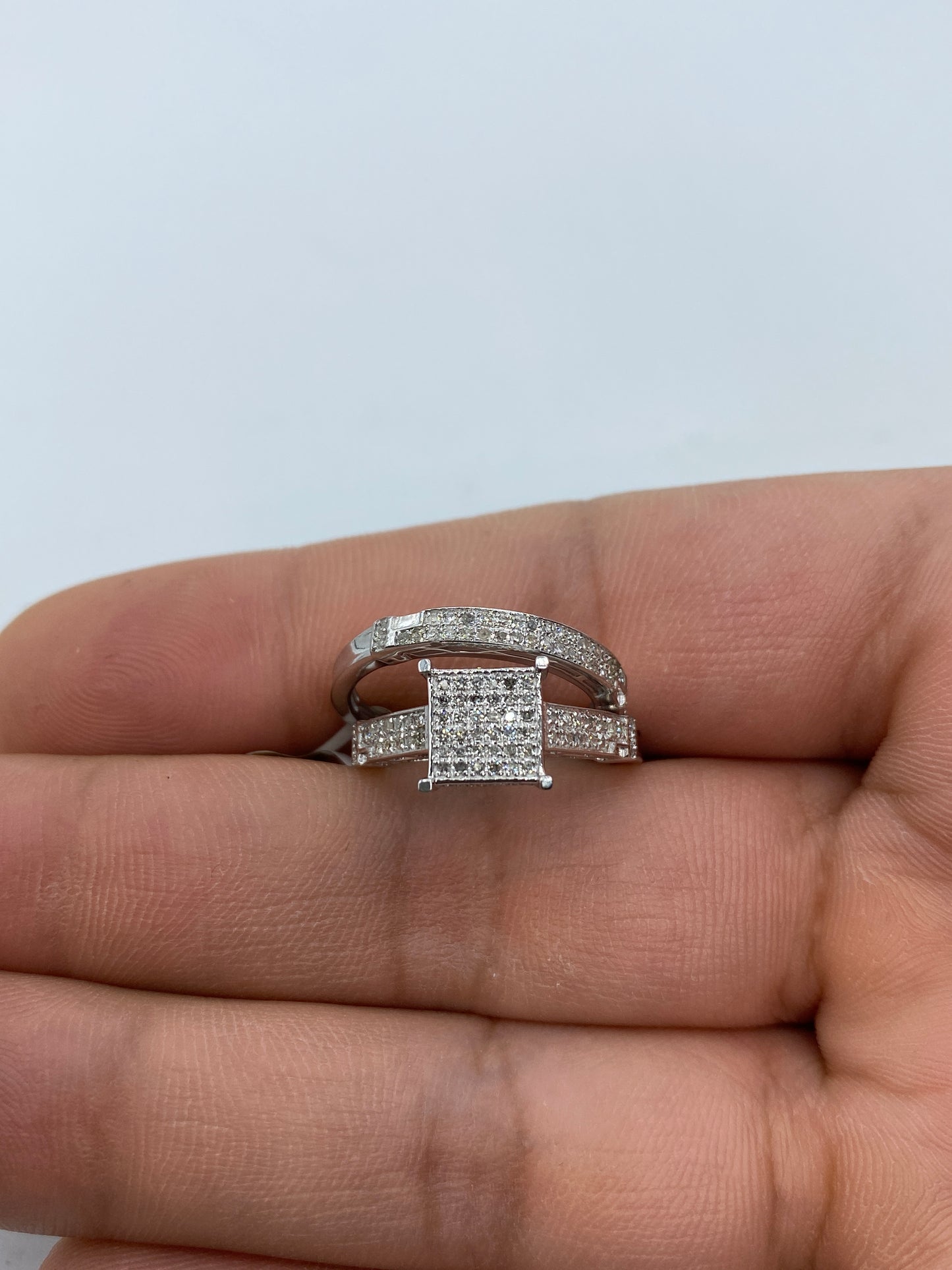 10K Engagement Ring With Wedding Band