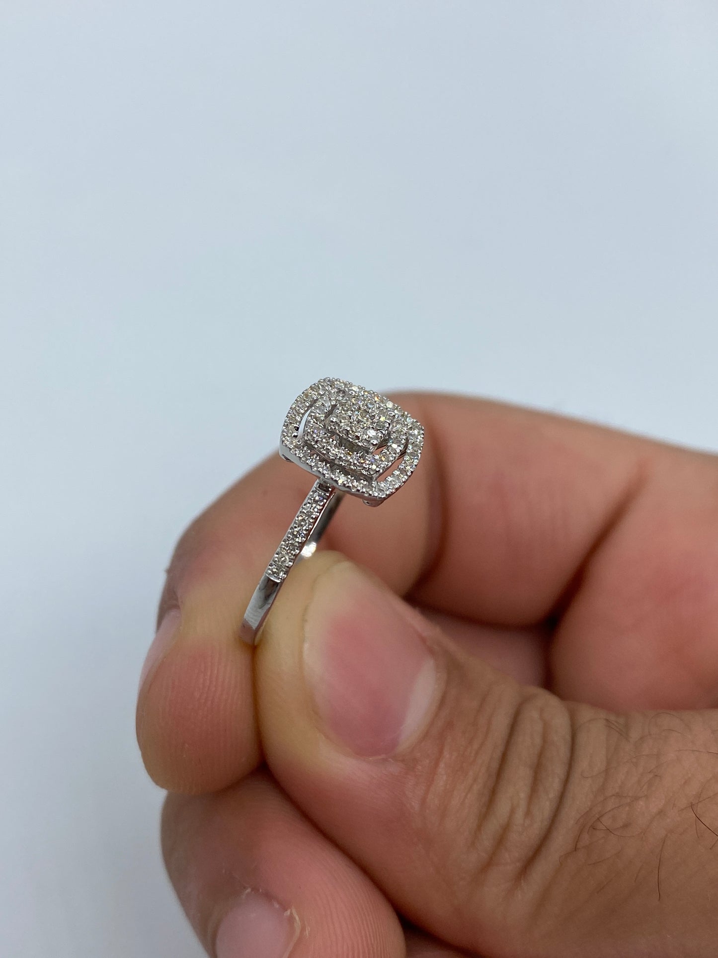 Square Gap Engagement Ring