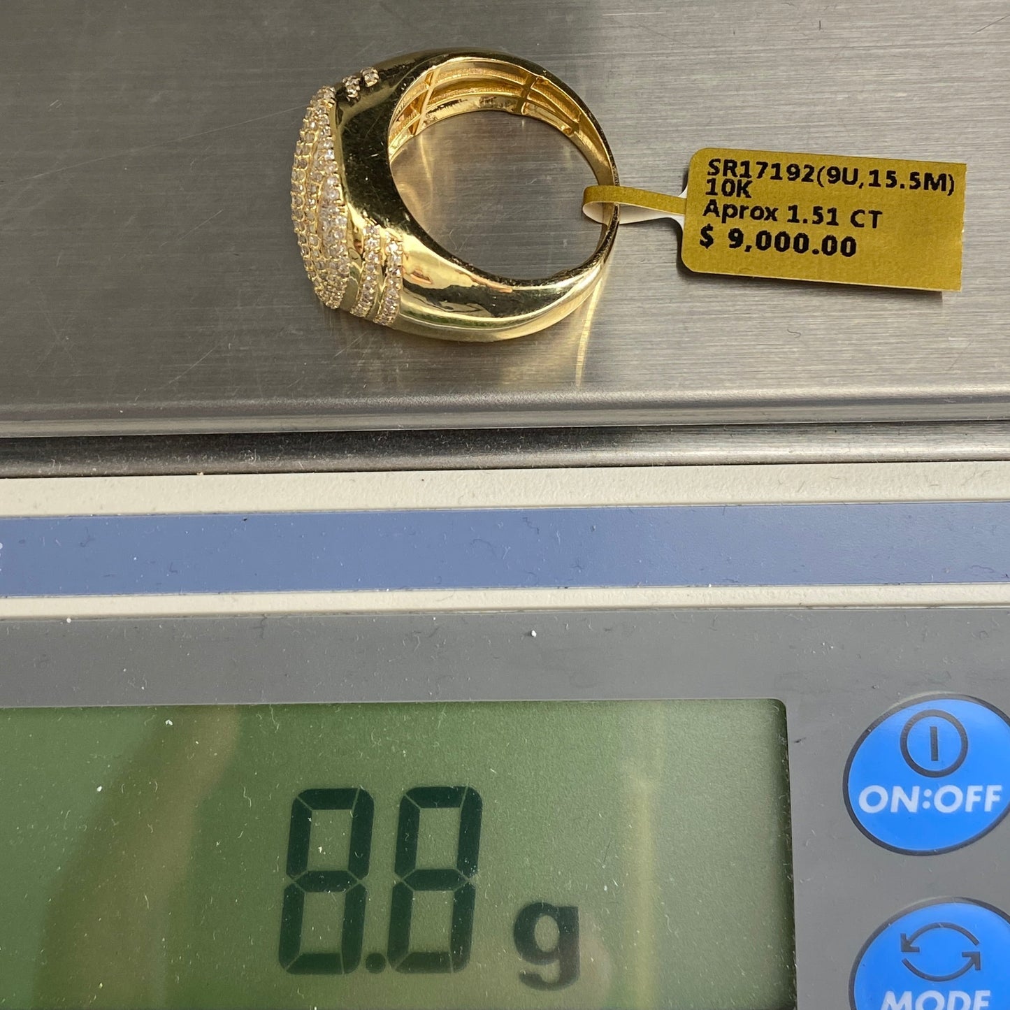 10K Diamond Baguette Ring Style #4