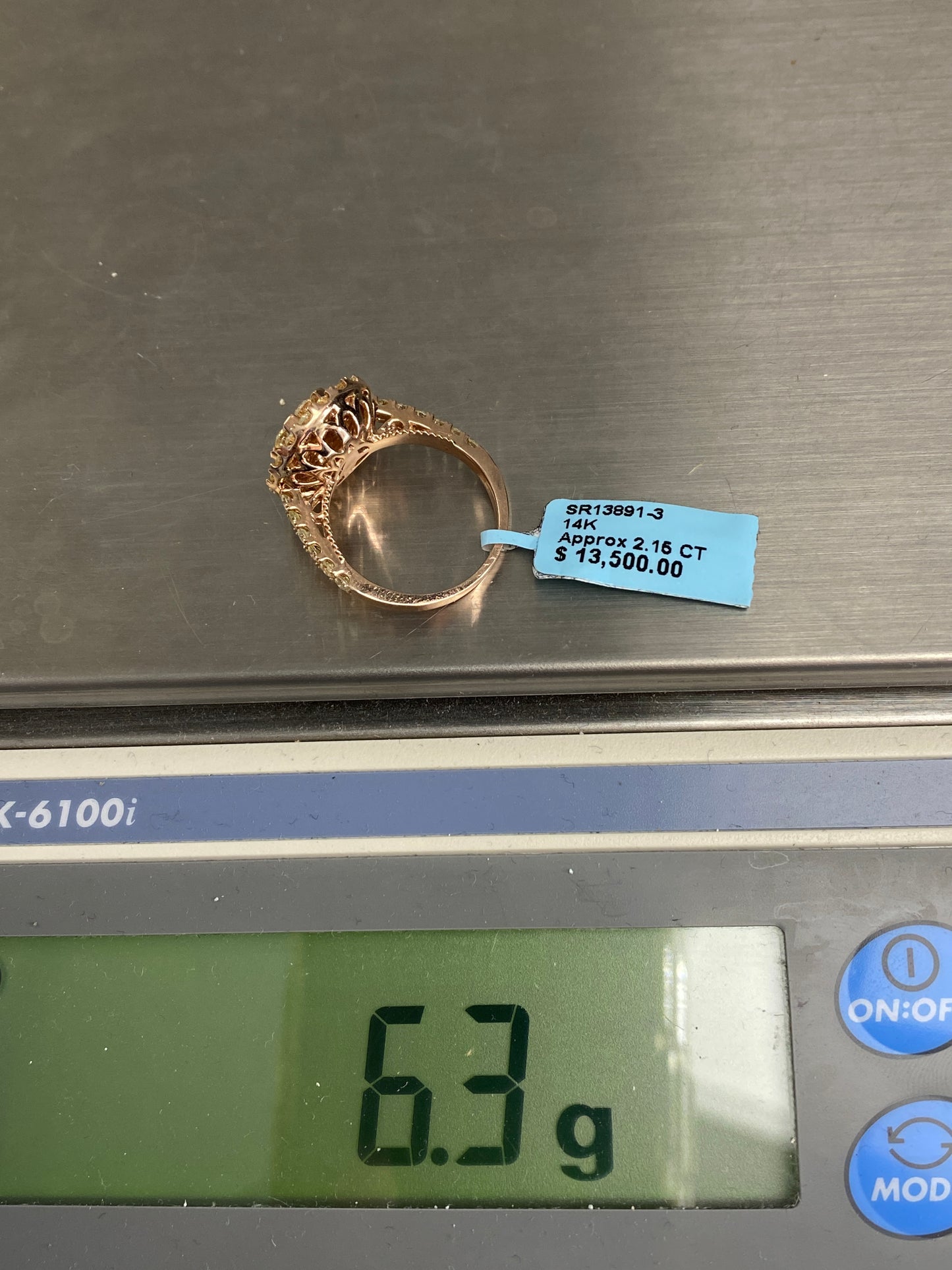 Rose Gold Circle Engagement Ring