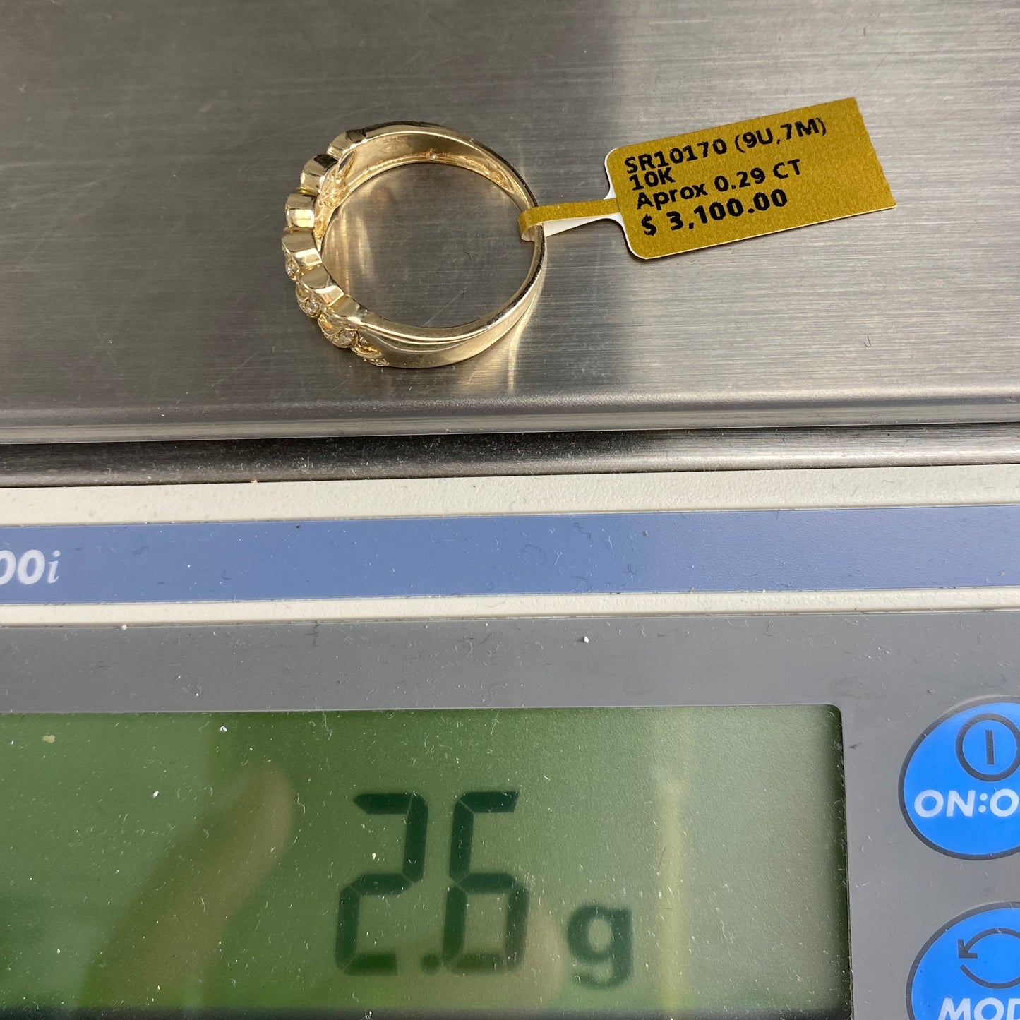 10K Cuban Link Diamond Ring (7M) Style #1