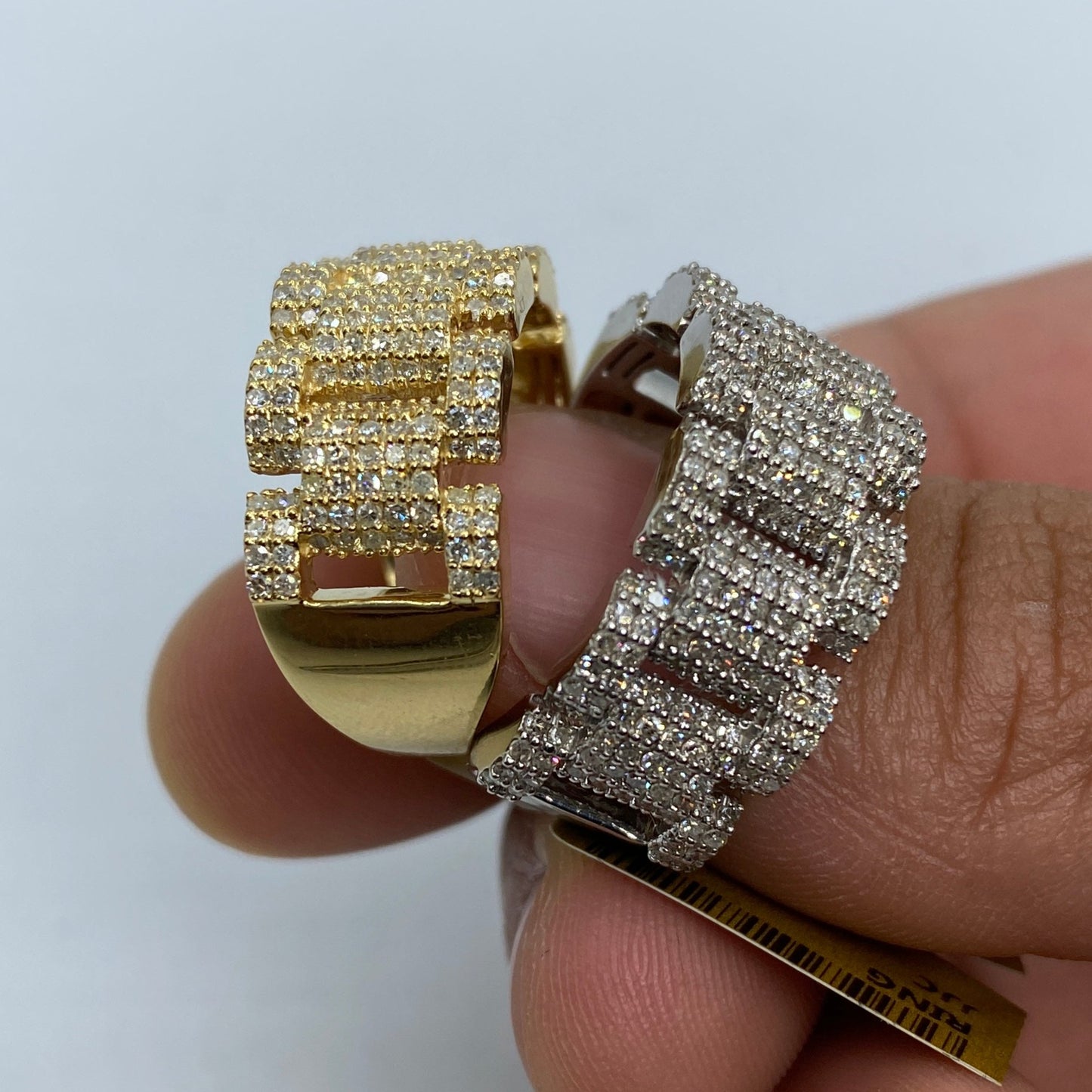 10K Watch Band Diamond Ring