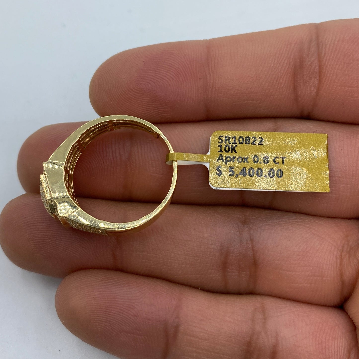 10K Square Pandora Diamond Ring