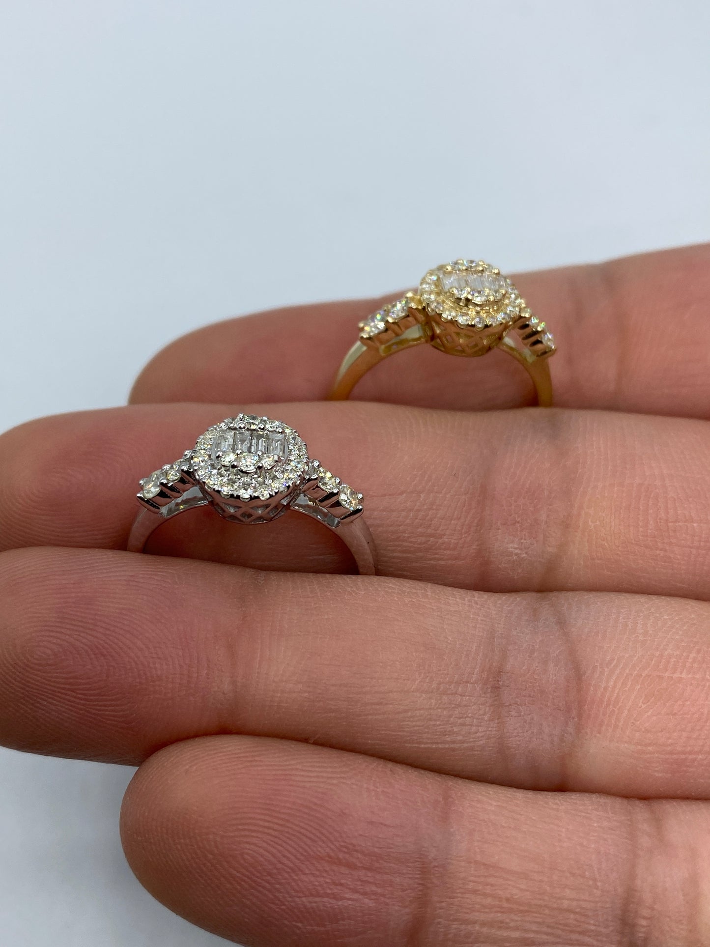 Circle Baguette Engagement Ring