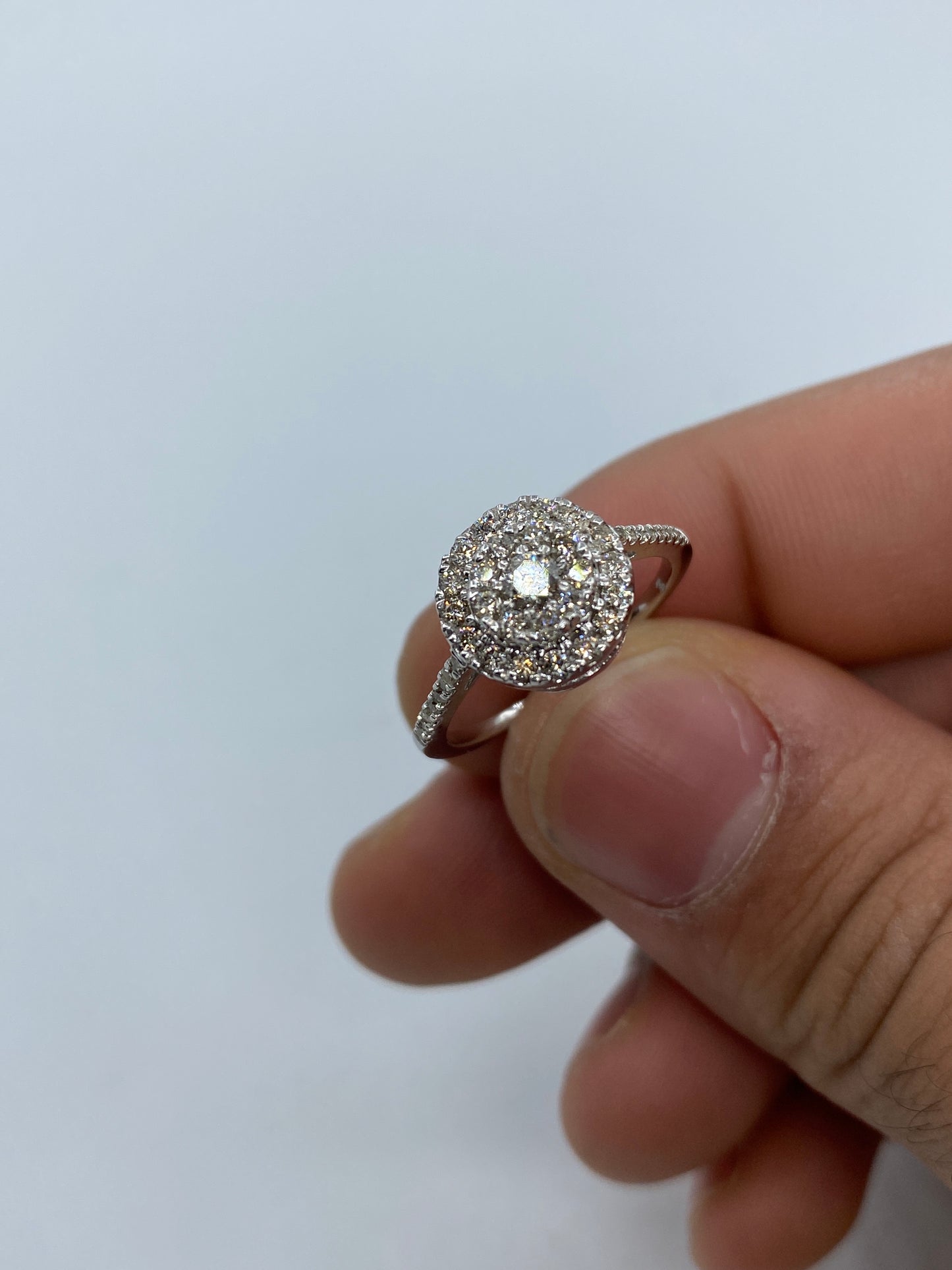 Circle Thin Band Engagement Ring