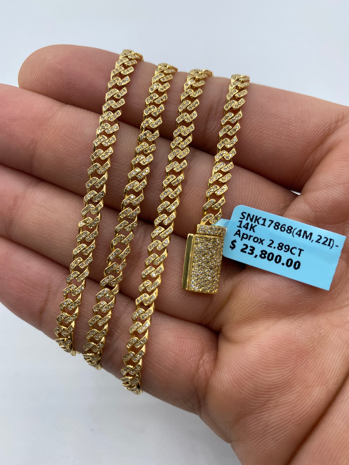14K Cuban Chain 4mm, 22in