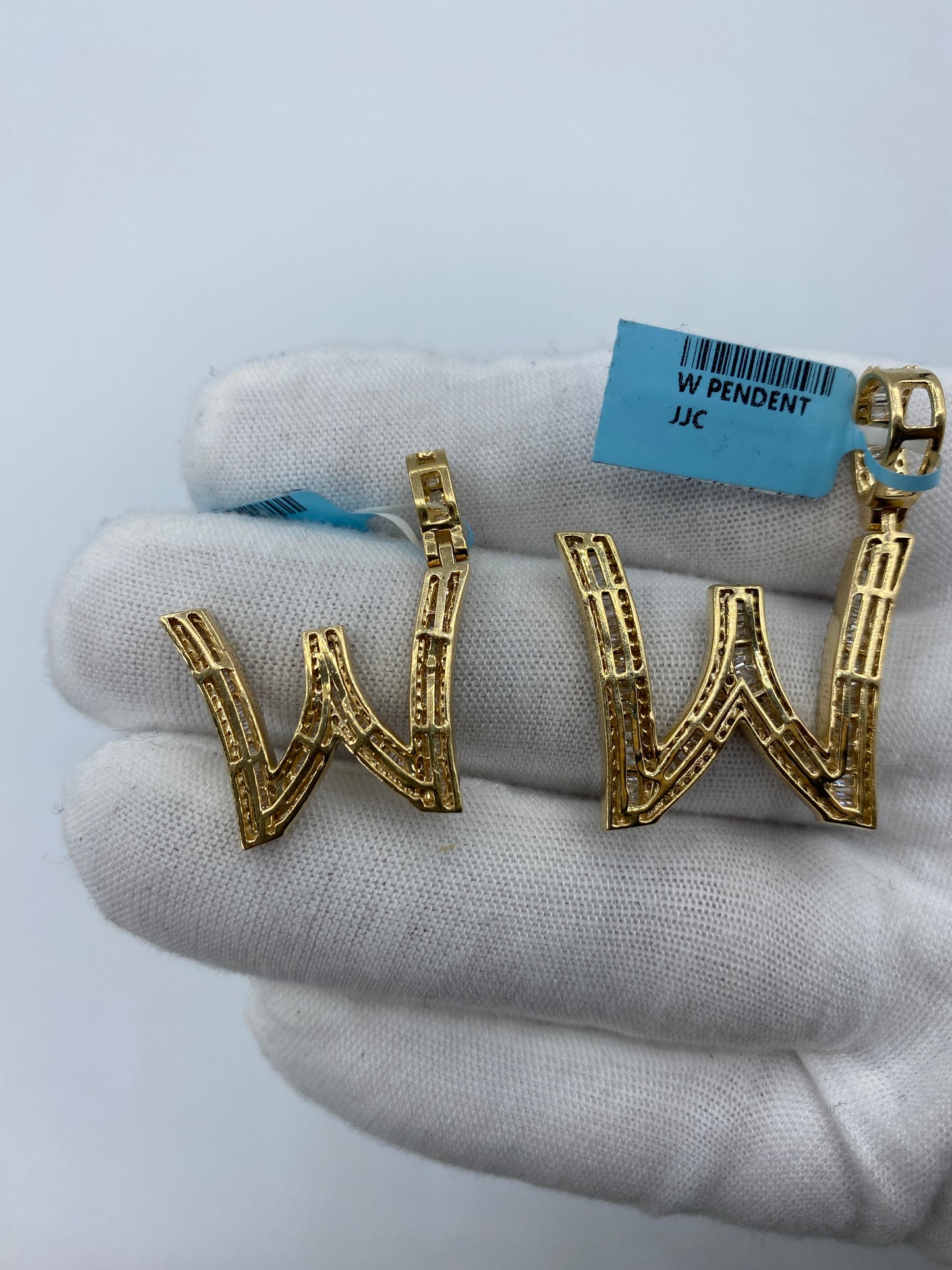 14K W Baguette Initial
