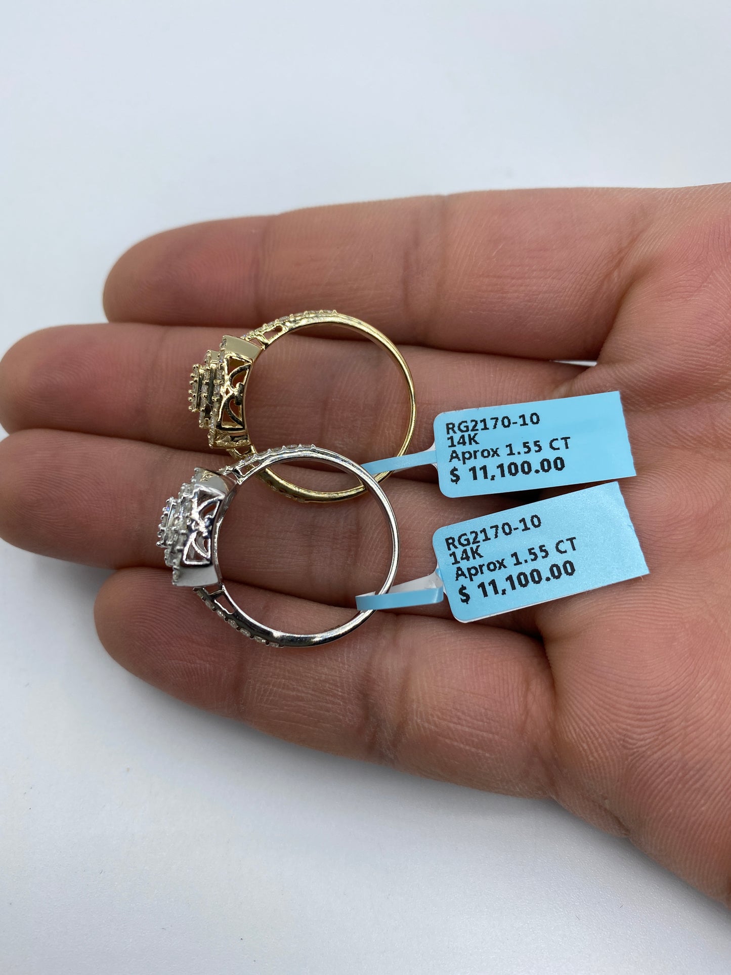 Rectangle Baguette Center Engagement Ring