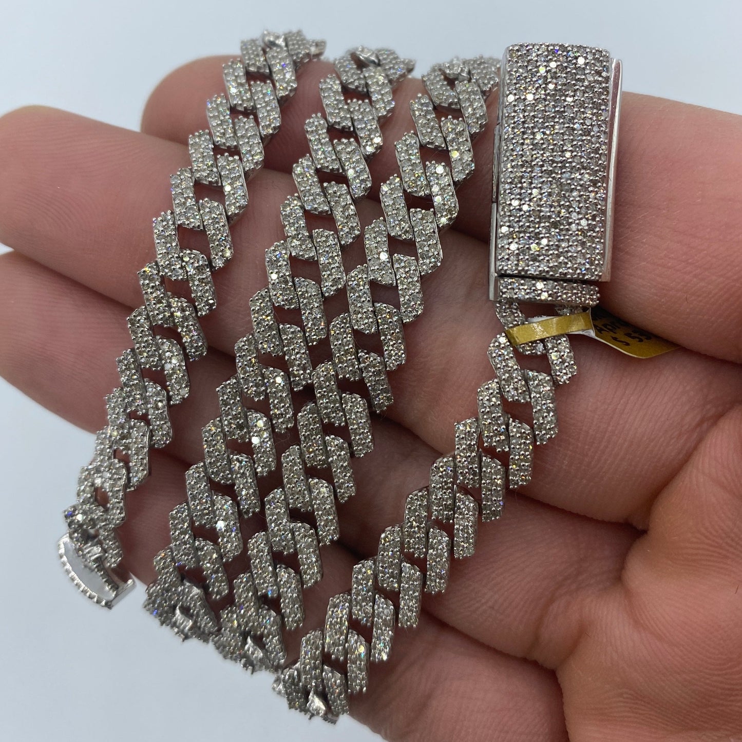 10K 8MM Cuban Link Diamond Chain 20"