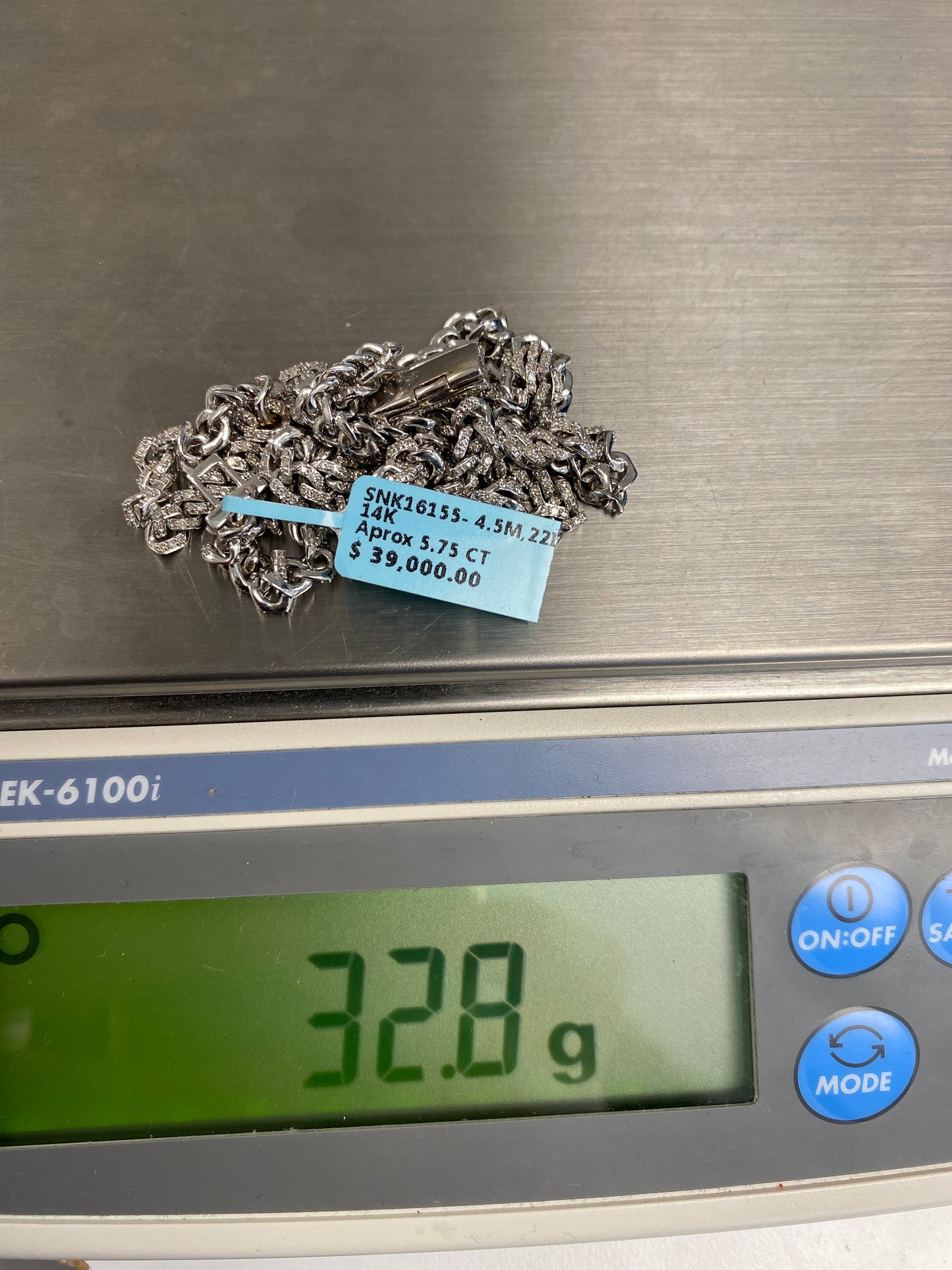 14K Cuban Chain 4.5mm, 22in