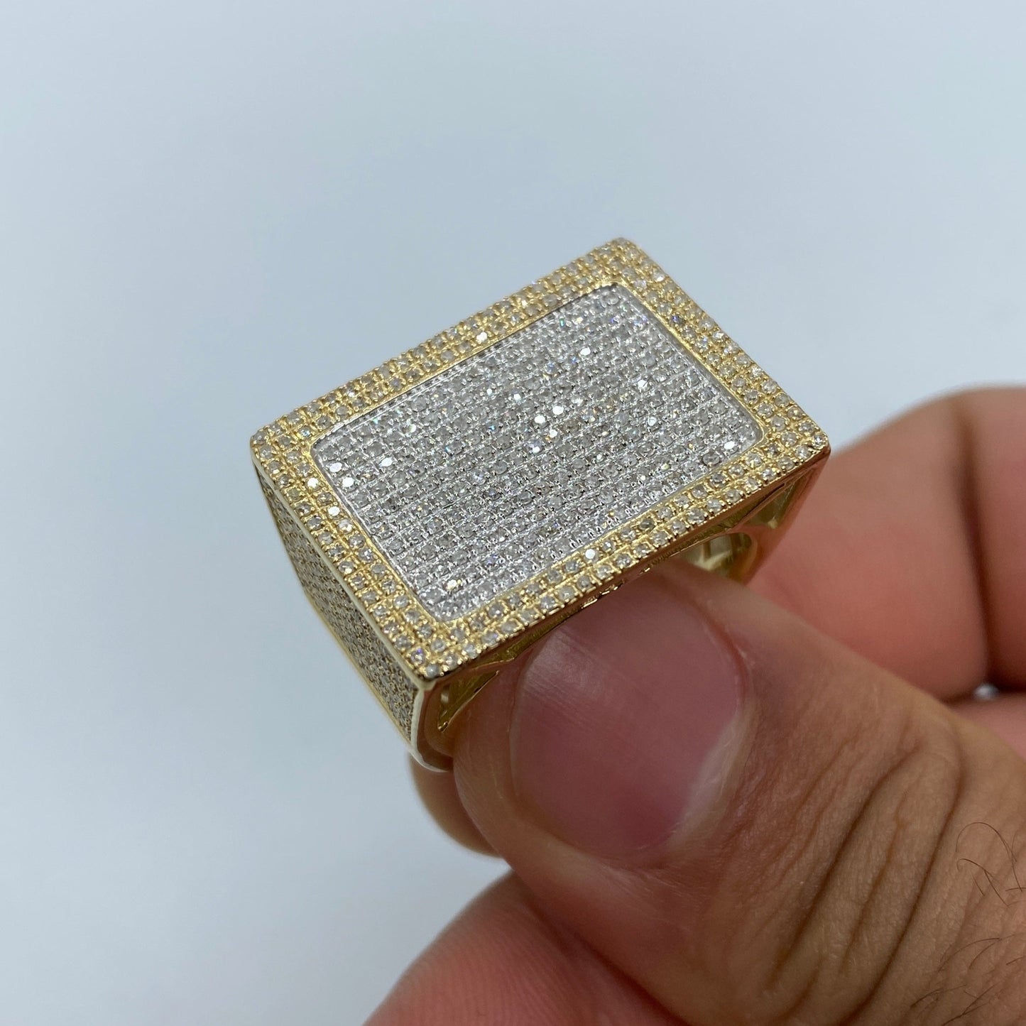 10K Rectangle Angelic Diamond Ring