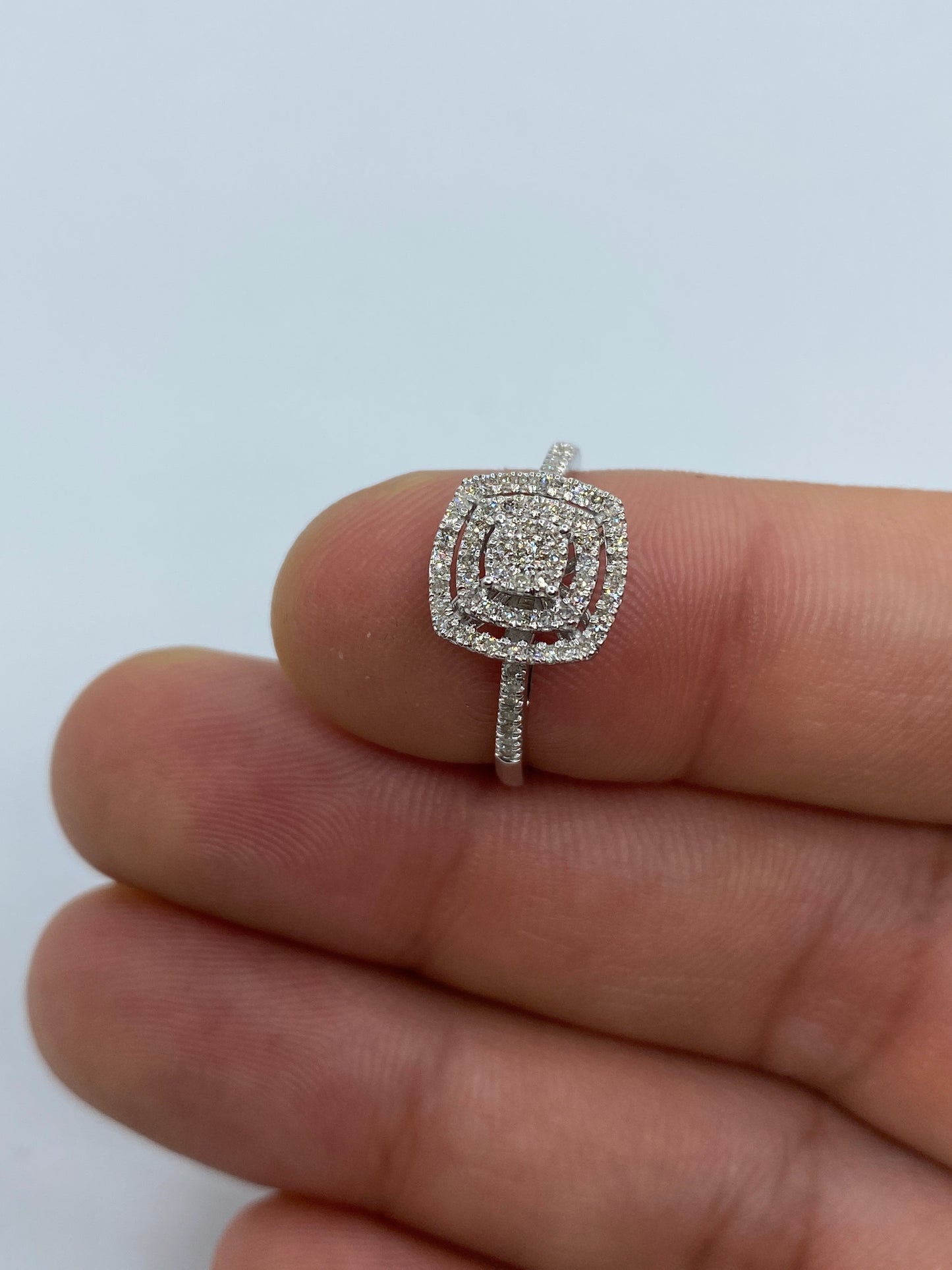 Square Gap Engagement Ring