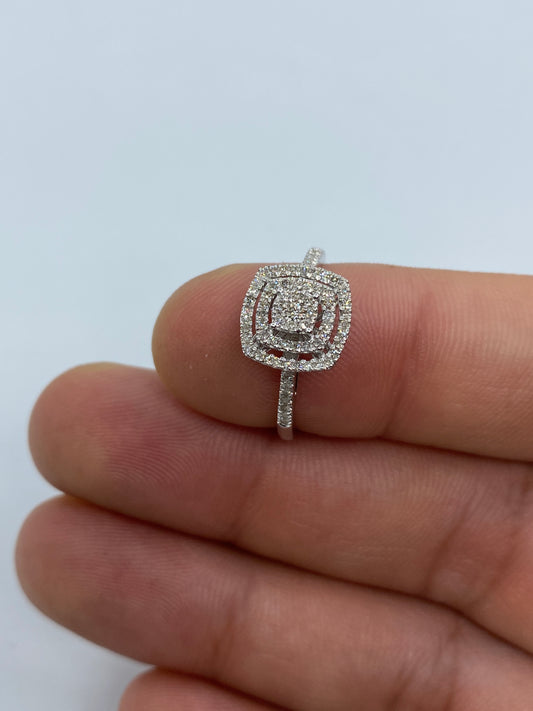 Square Gap Engagement Ring