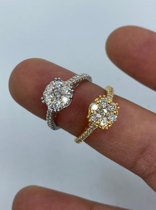 Flower Engagement Ring