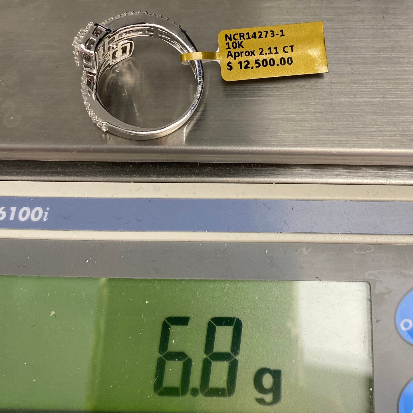 10K Bangle Diamond Baguette Ring