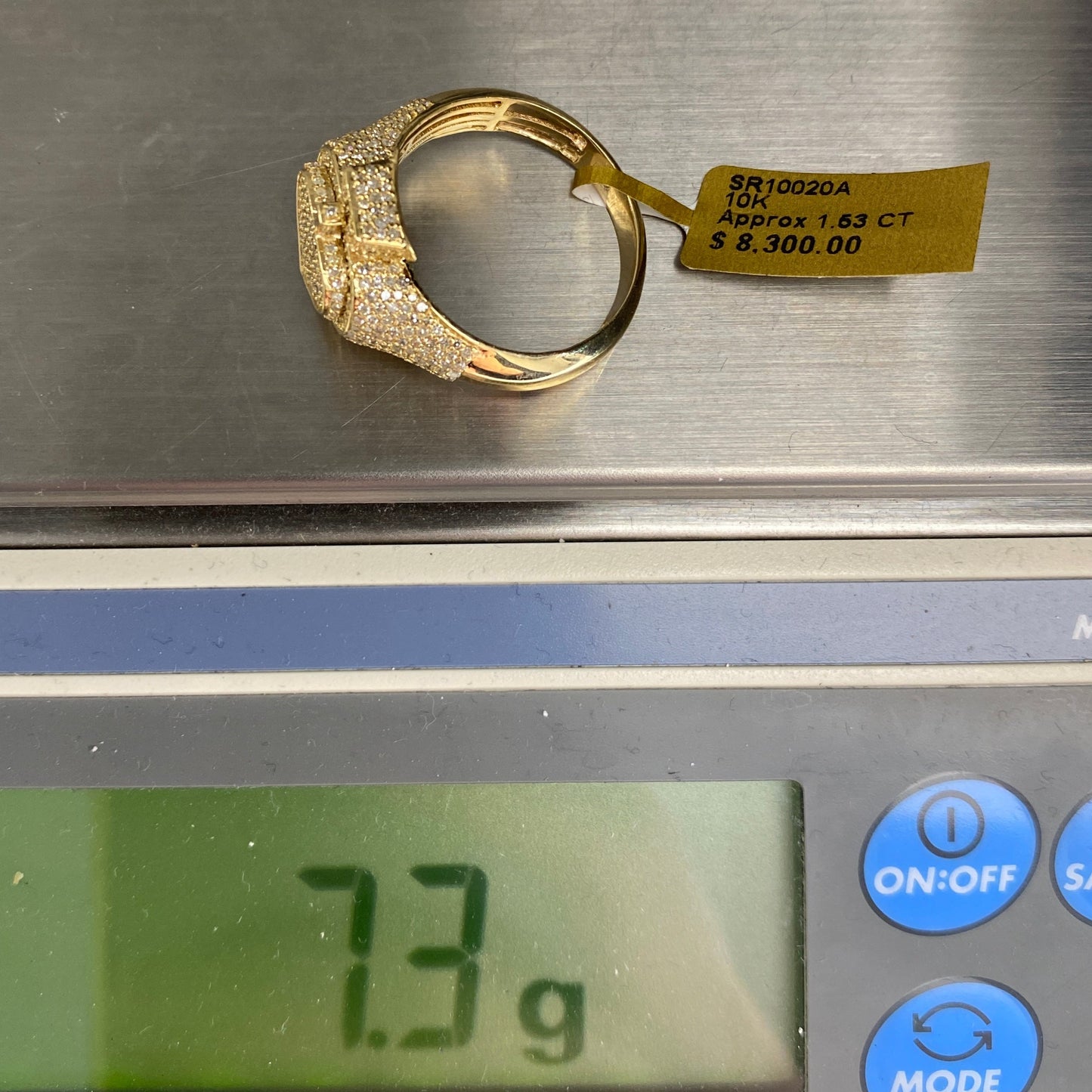 10K 3D Spade Diamond Ring