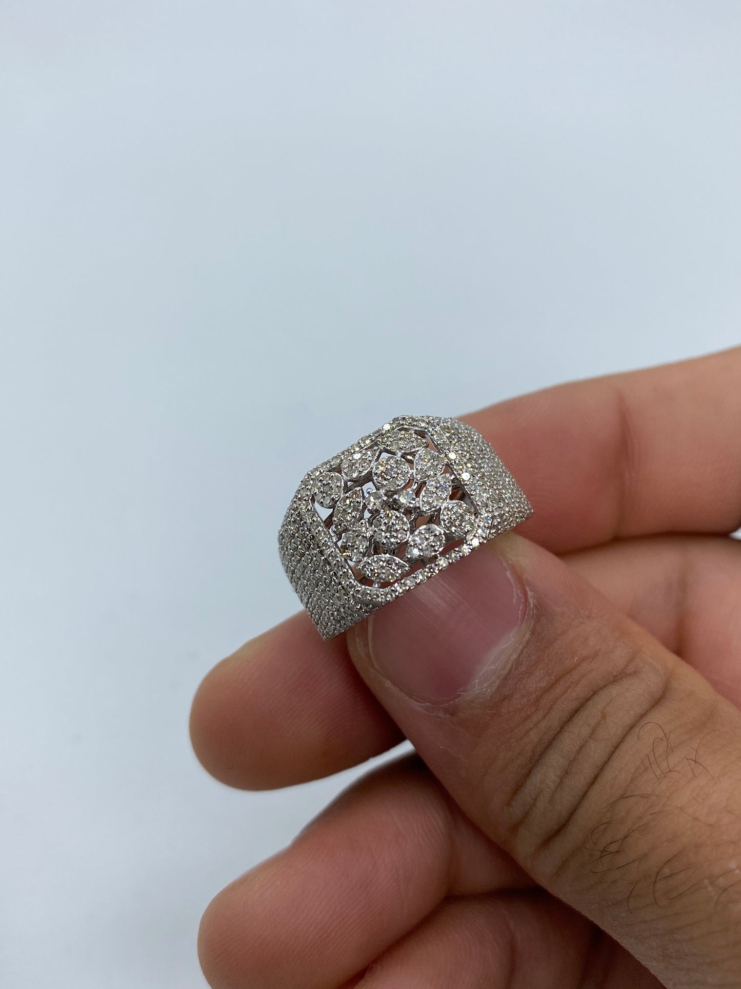 10K Floral Square Ring